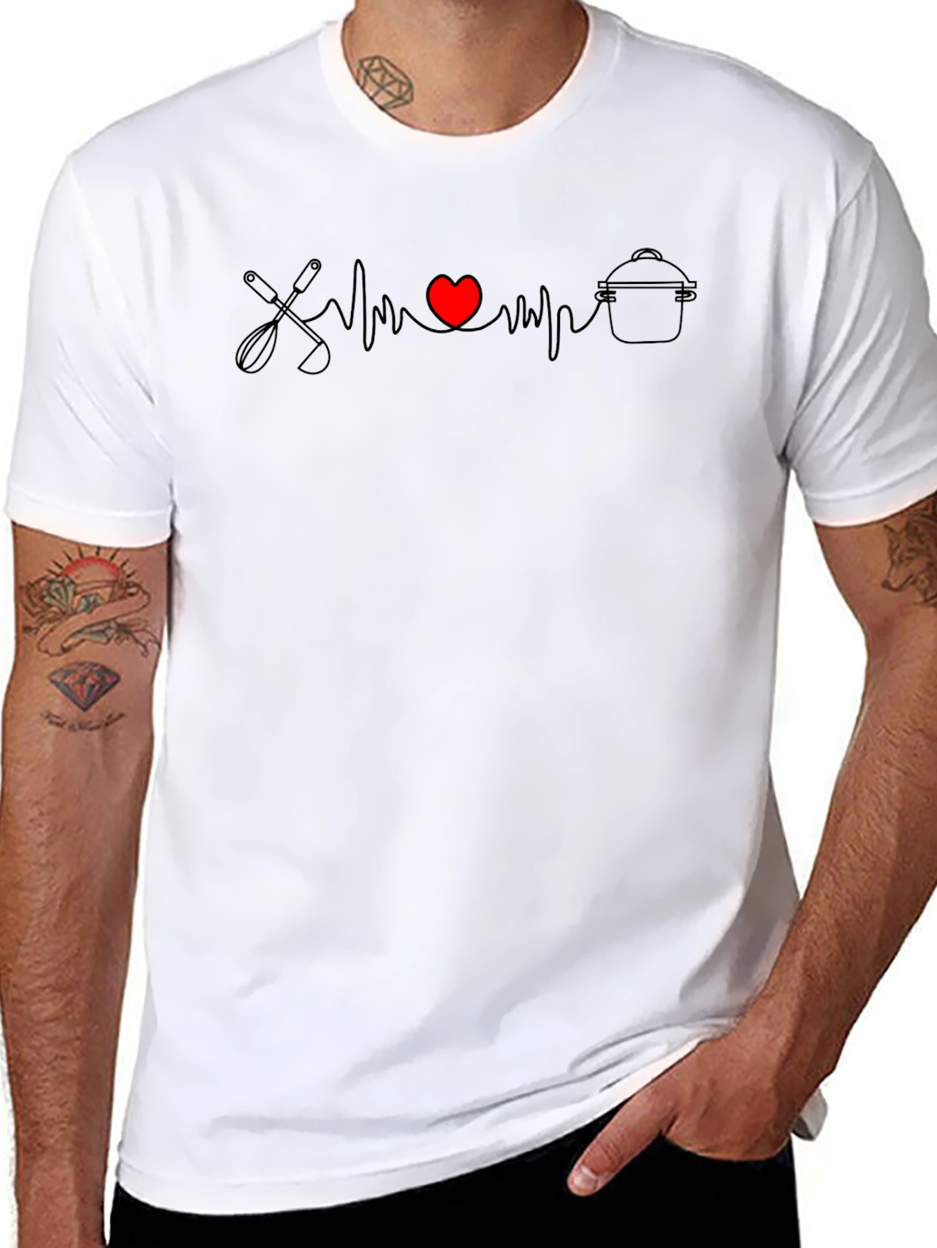 Cooking Heartbeat T-Shirt - Love to Cook Tee