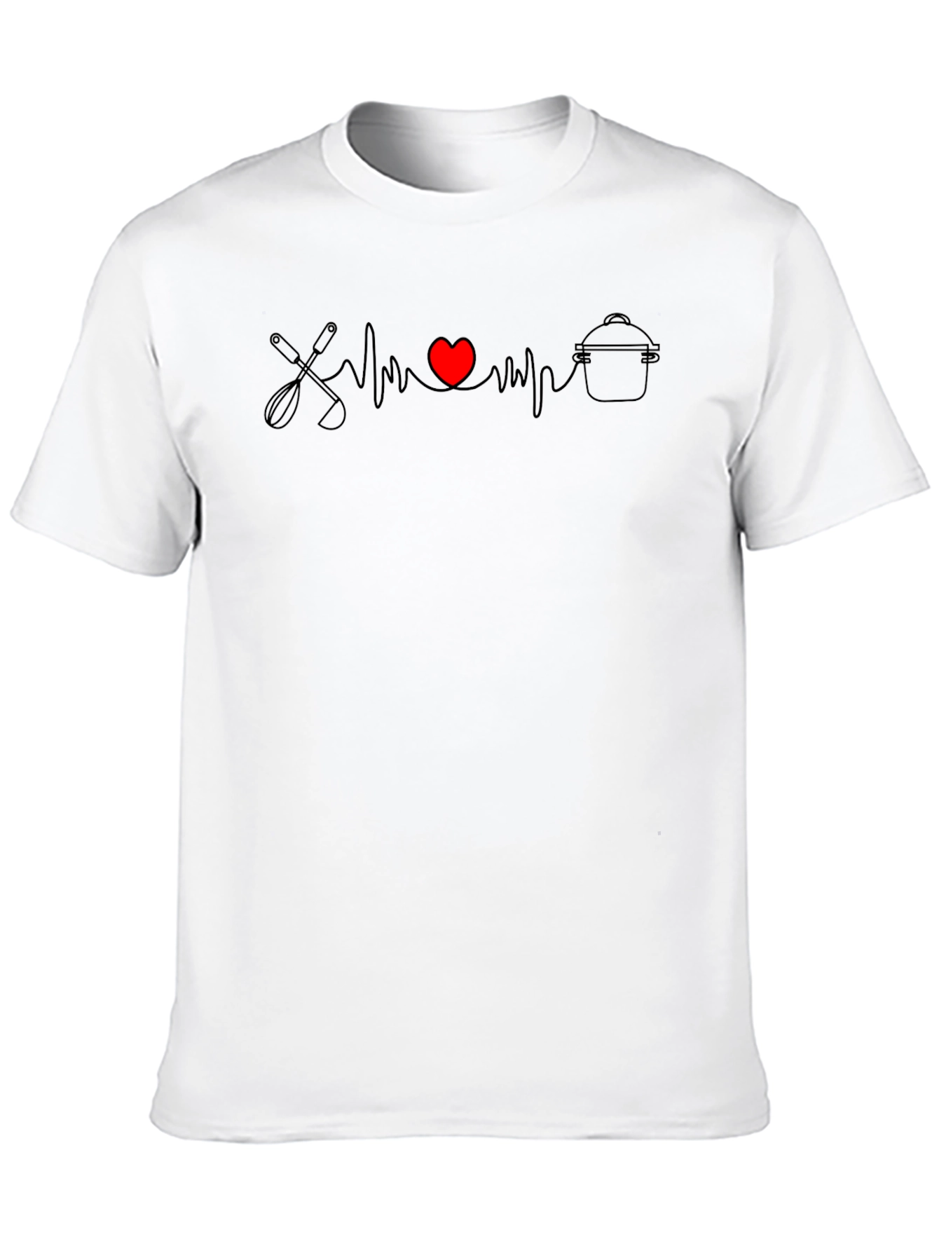 Cooking Heartbeat T-Shirt - Love to Cook Tee