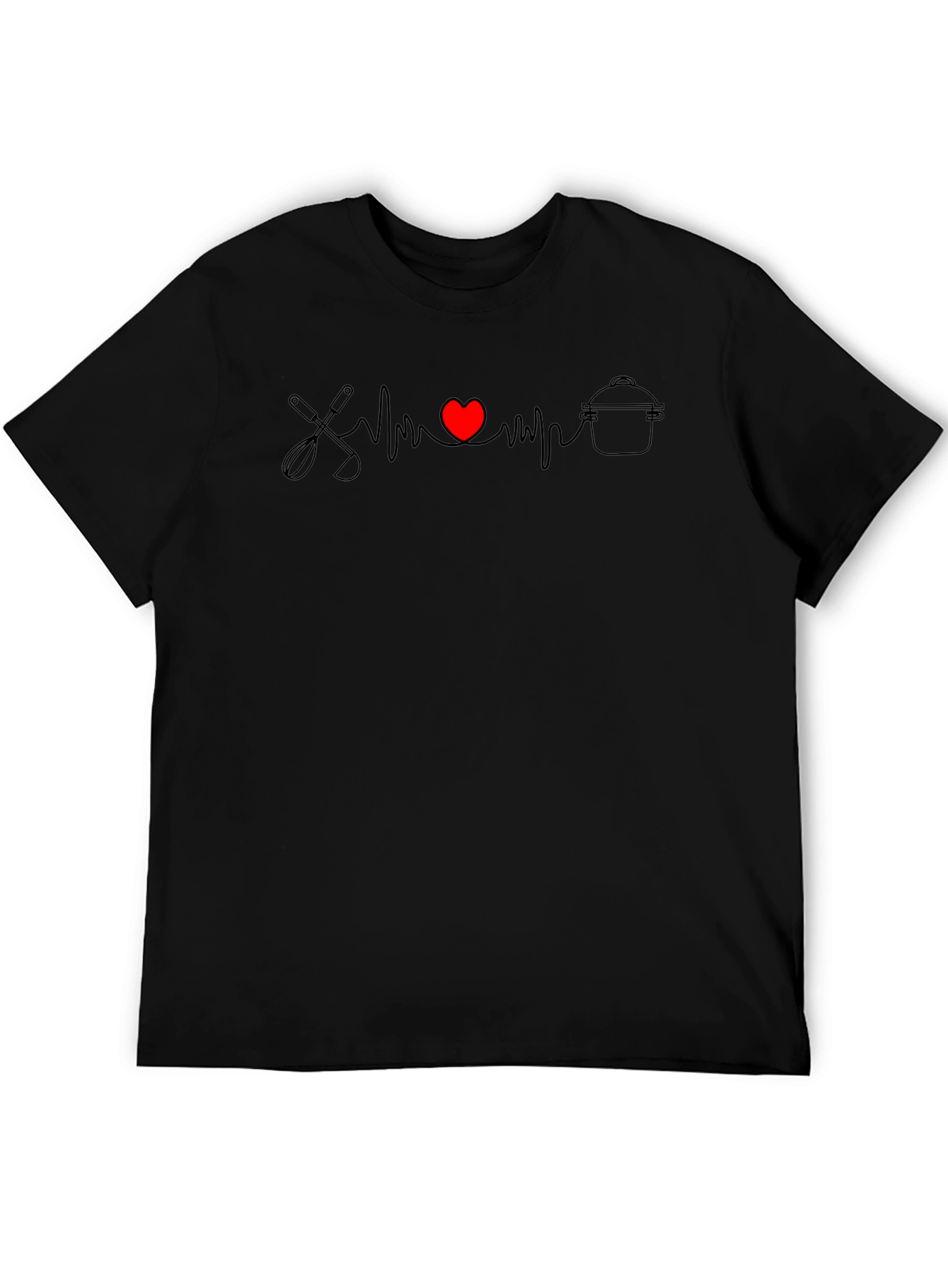 Cooking Heartbeat T-Shirt - Love to Cook Tee