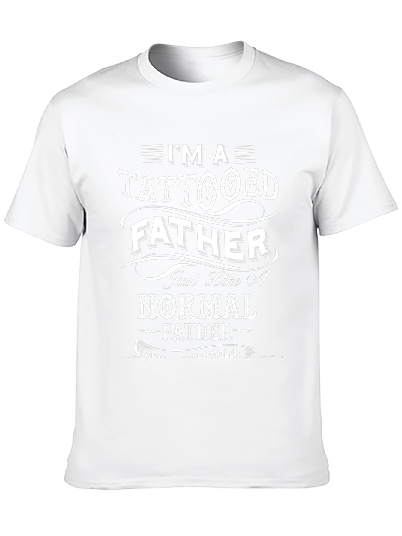 Tattooed Father Graphic Tee - Cool Dad Shirt