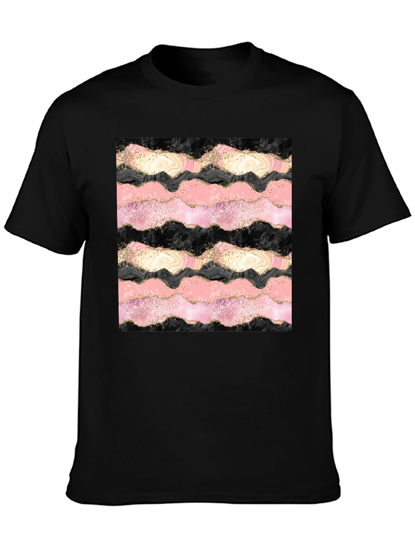 Abstract Wave Pattern Graphic Tee