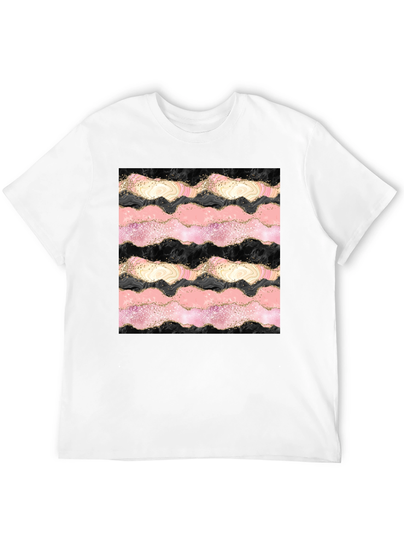 Abstract Wave Pattern Graphic Tee