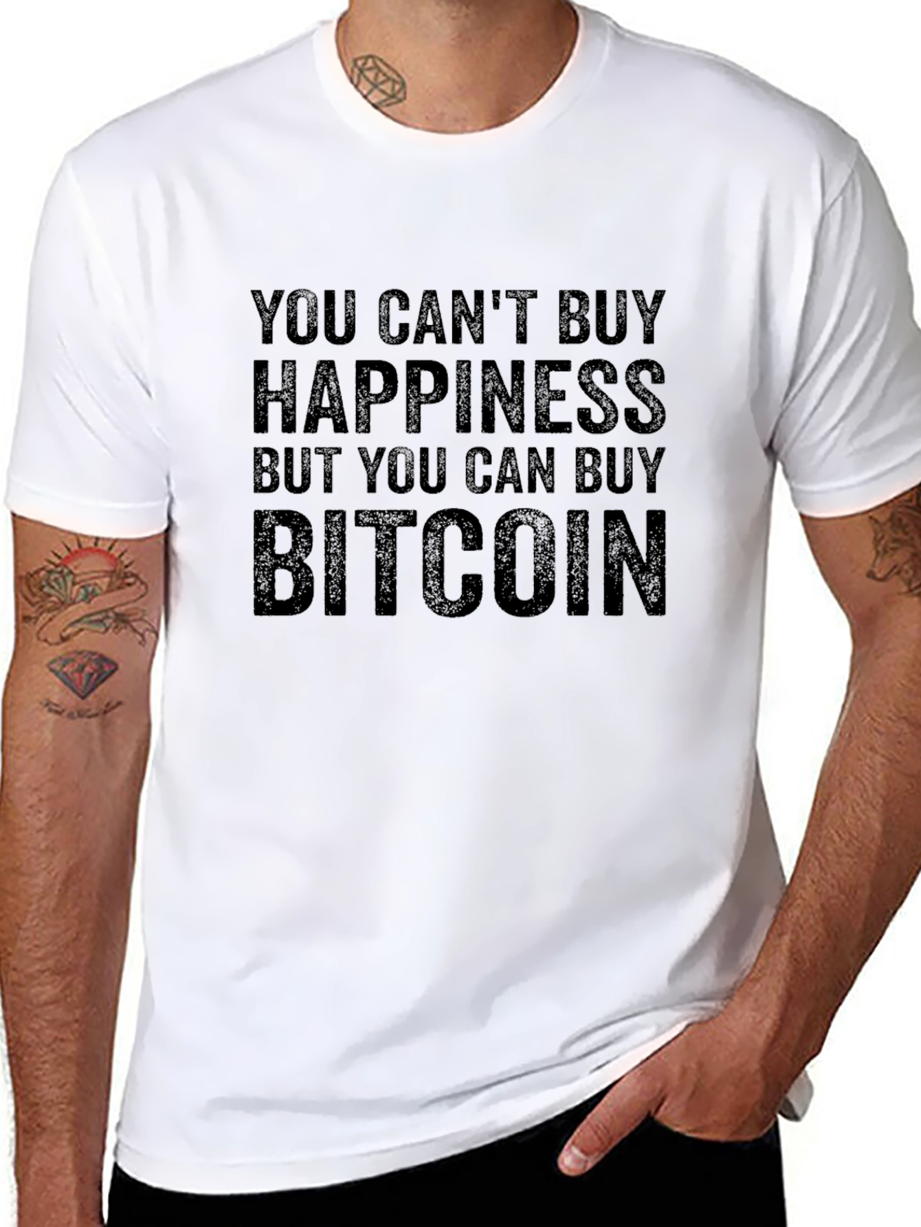 Bitcoin Happiness Graphic Tee - Black