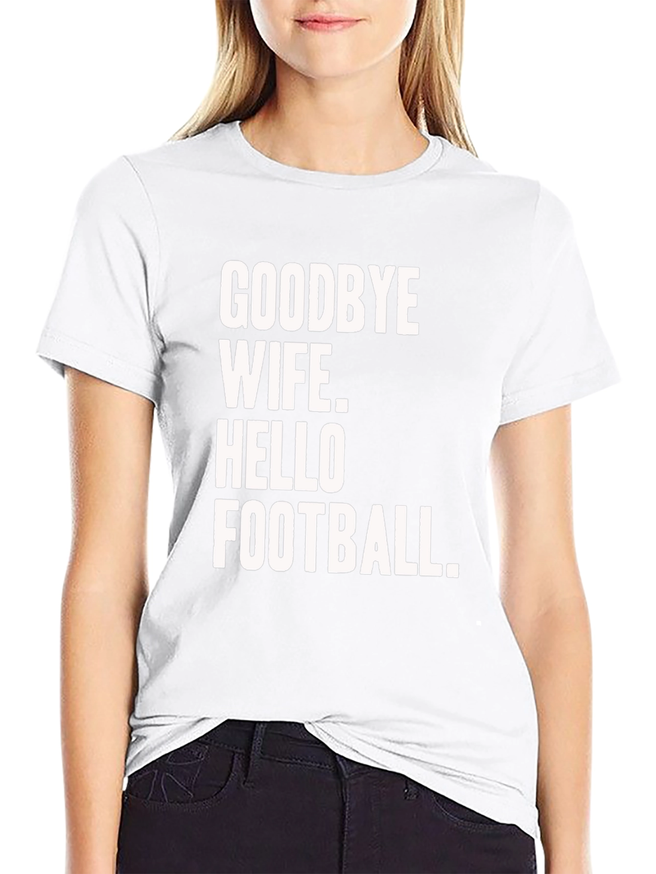 Goodbye Wife Hello Football Black Graphic Tee