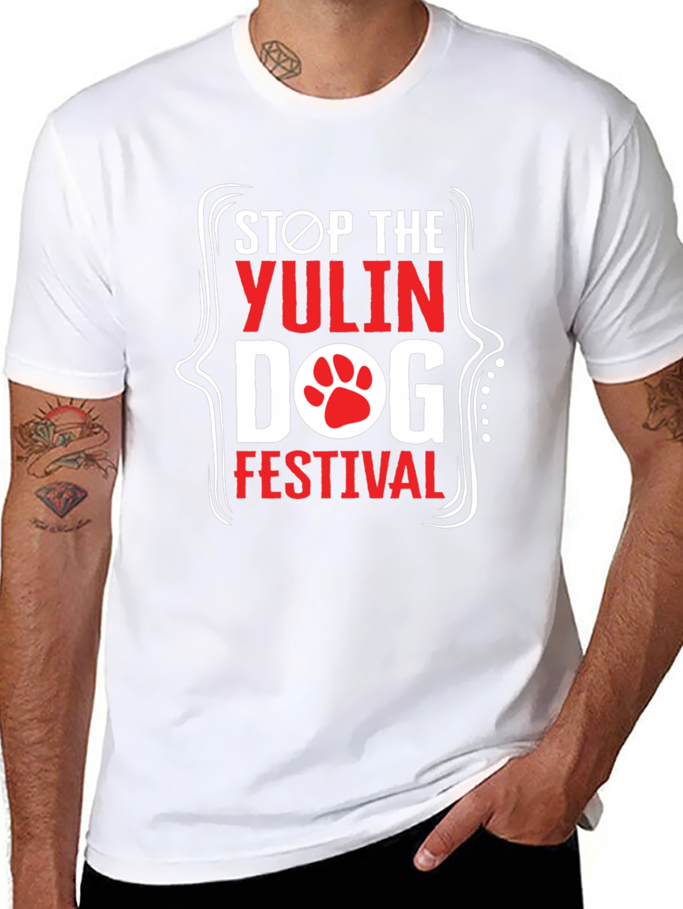 Stop the Yulin Dog Festival Graphic T-Shirt