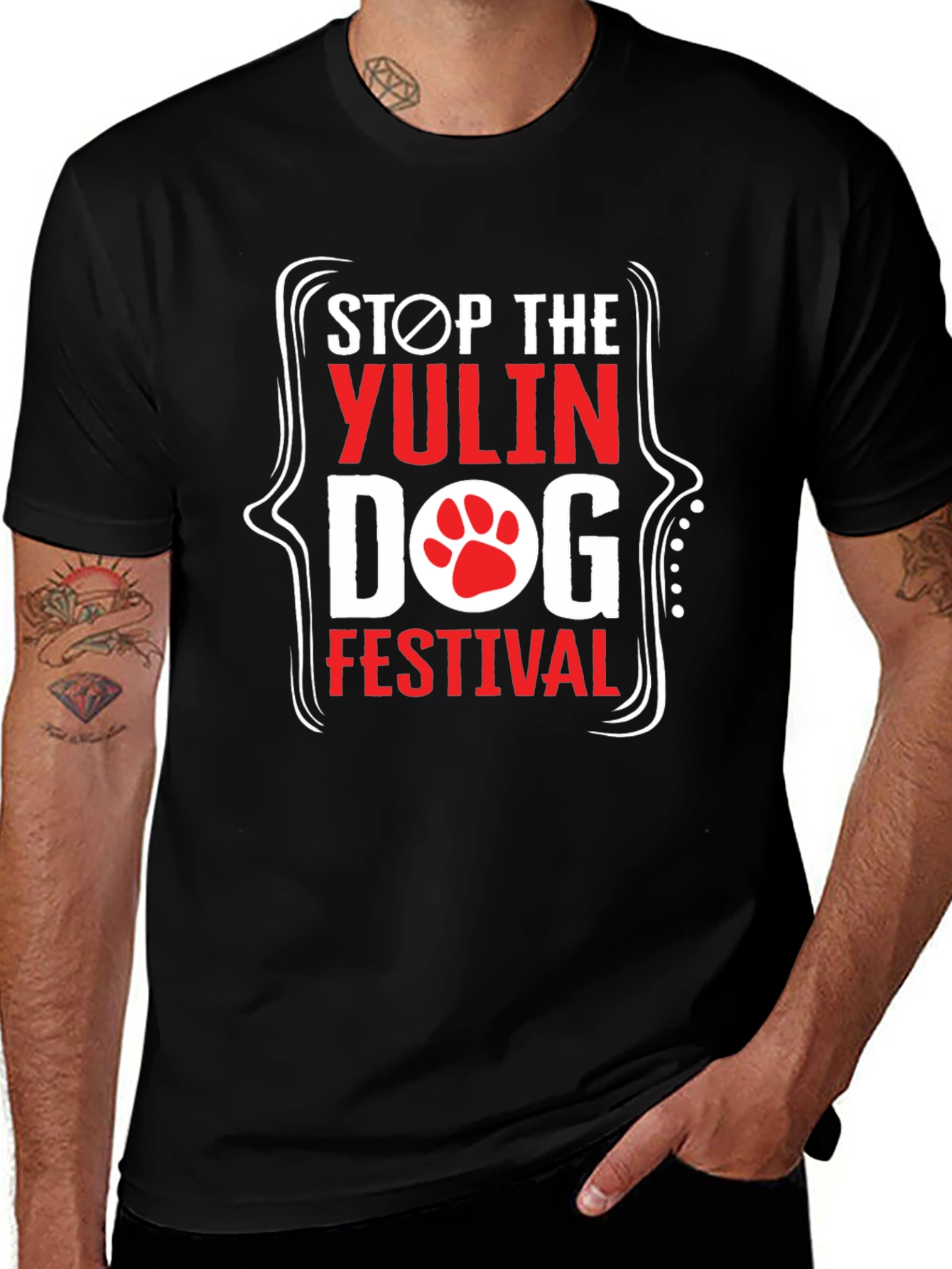 Stop the Yulin Dog Festival Graphic T-Shirt
