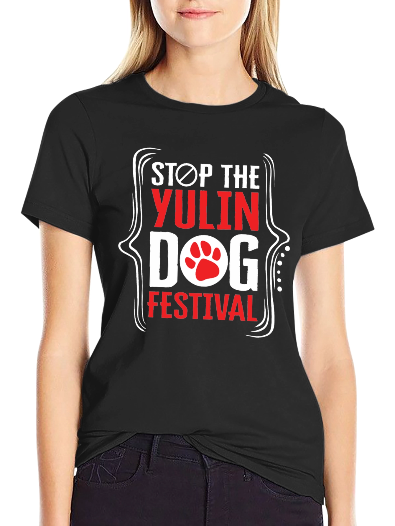 Stop the Yulin Dog Festival Graphic T-Shirt