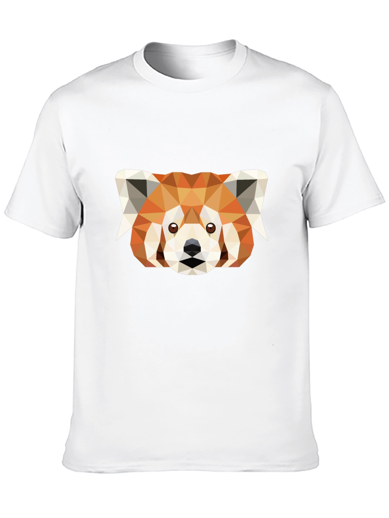 Geometric Red Panda Graphic Tee - Soft Cotton Blend