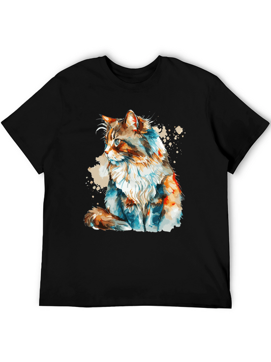 Watercolor Cat T-Shirt: Stylish & Unique Design