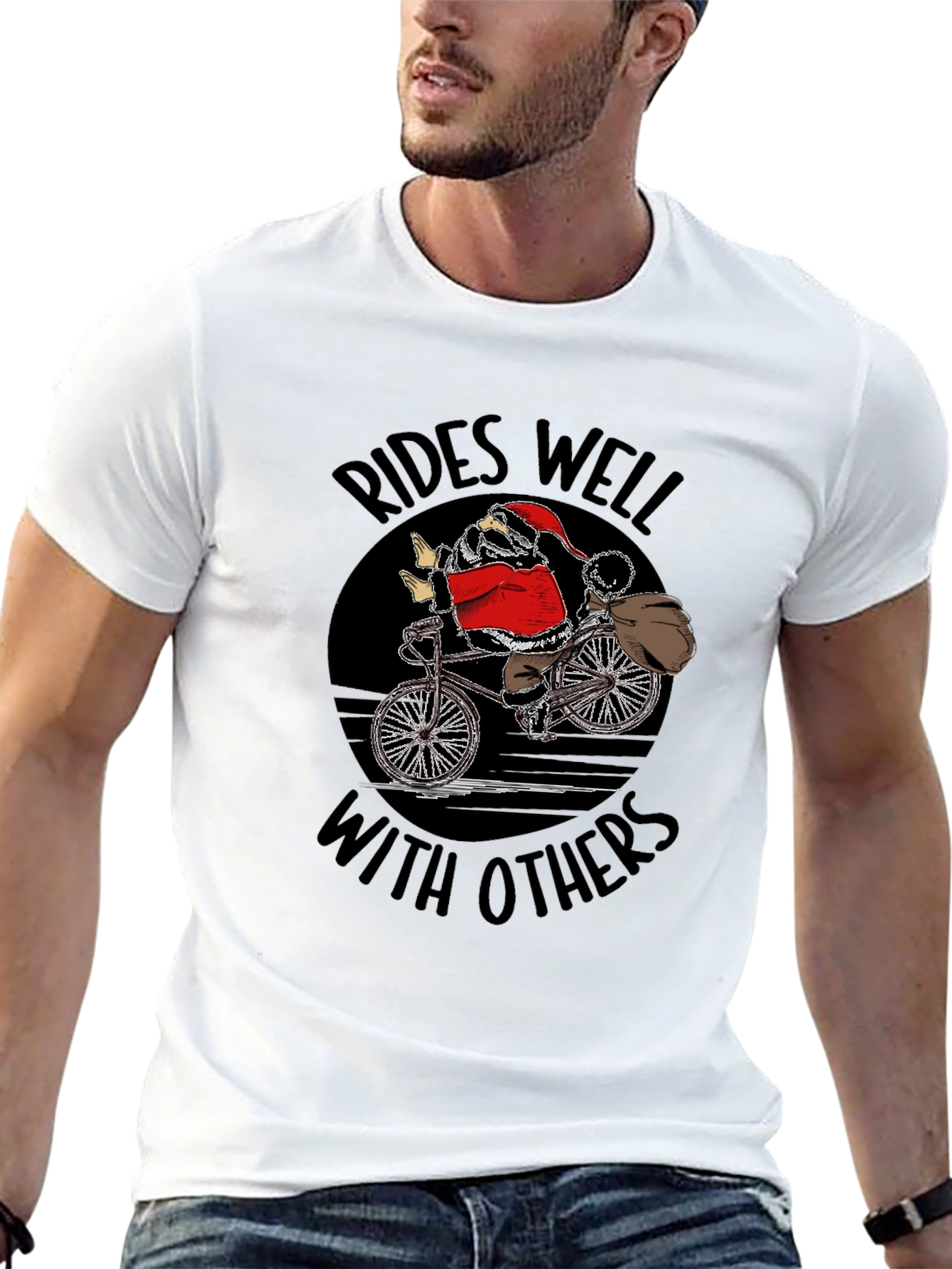 Santa Rides Well With Others T-Shirt