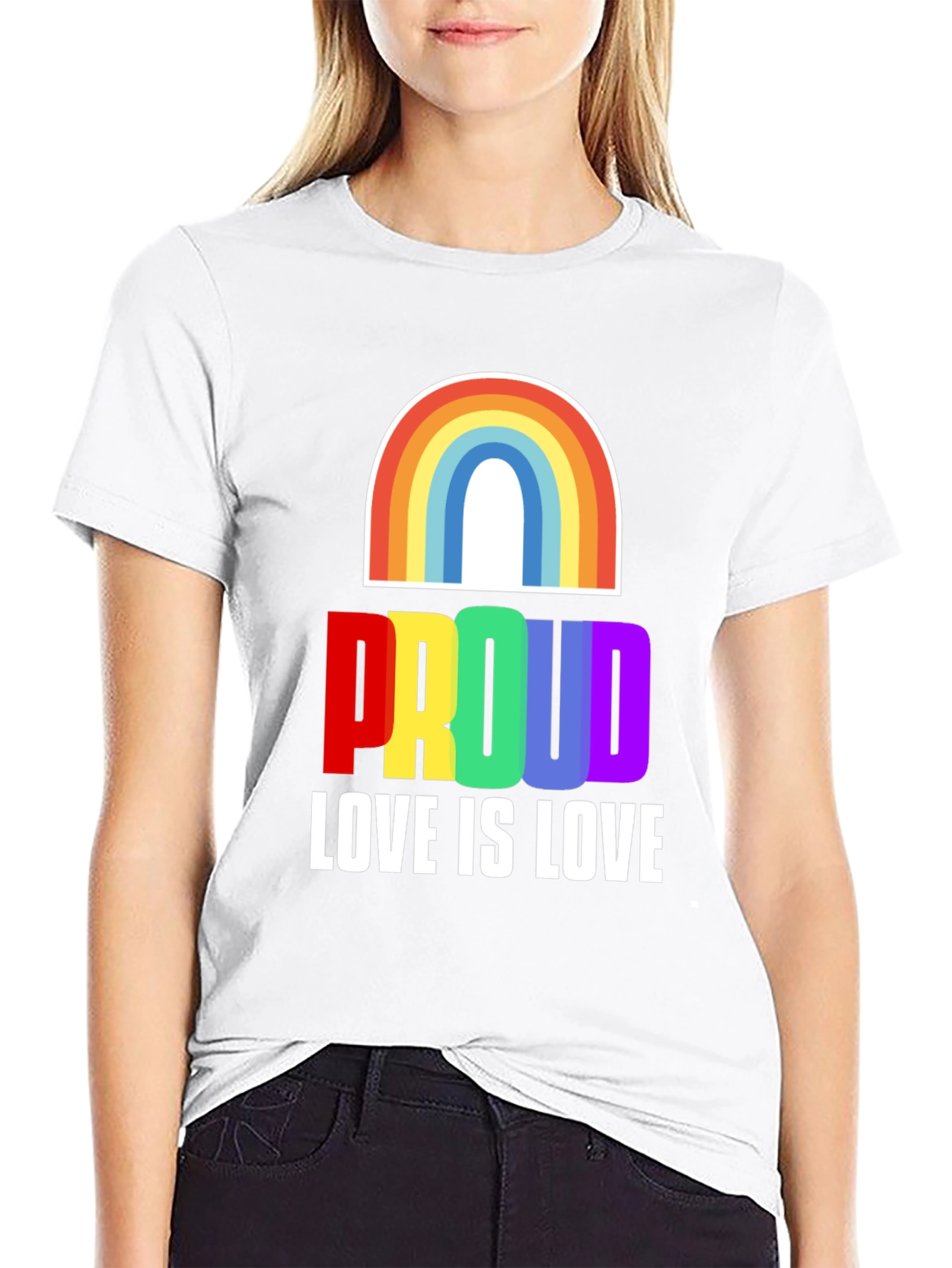 Rainbow Proud Love is Love T-Shirt