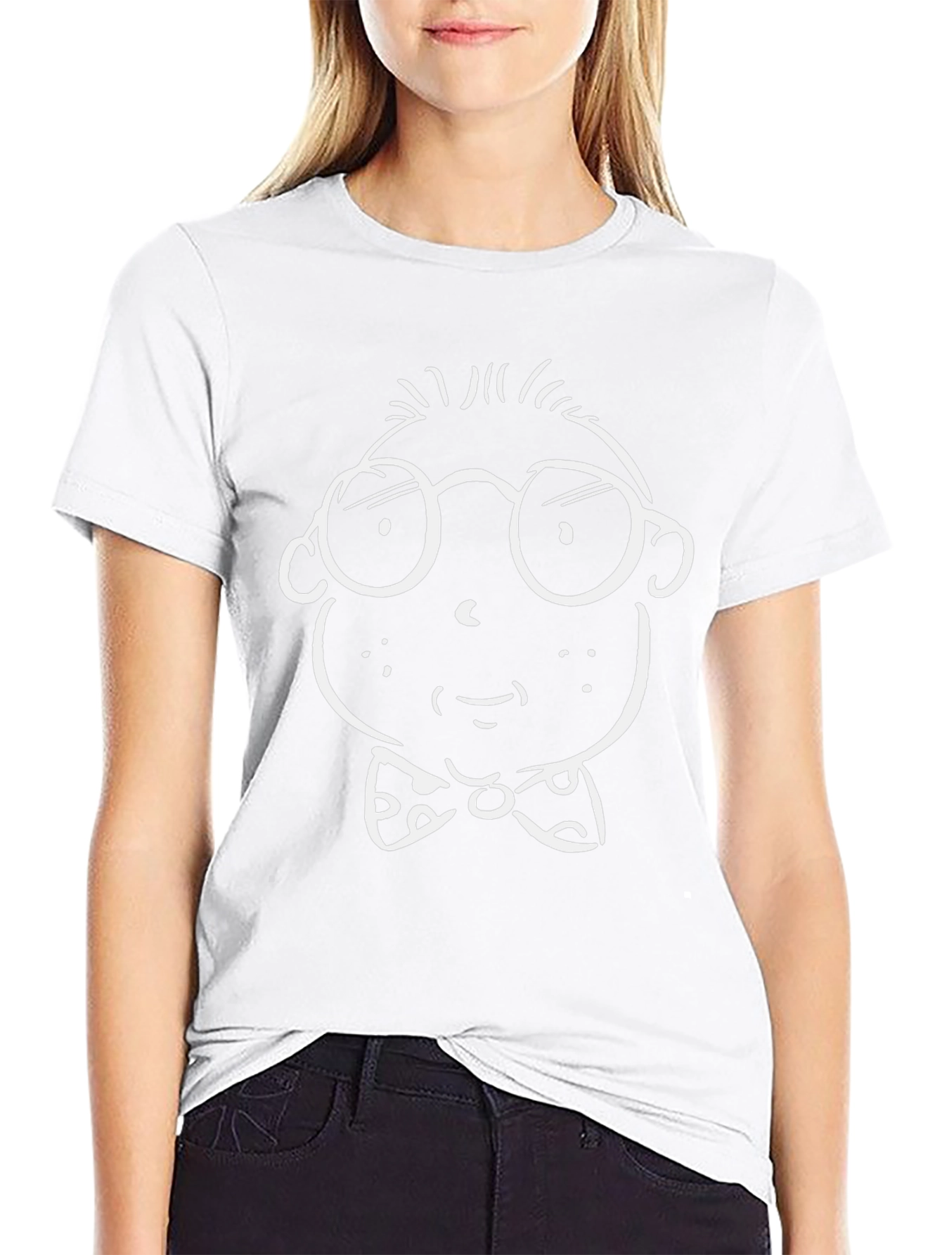 Funny Cartoon Character Black T-Shirt