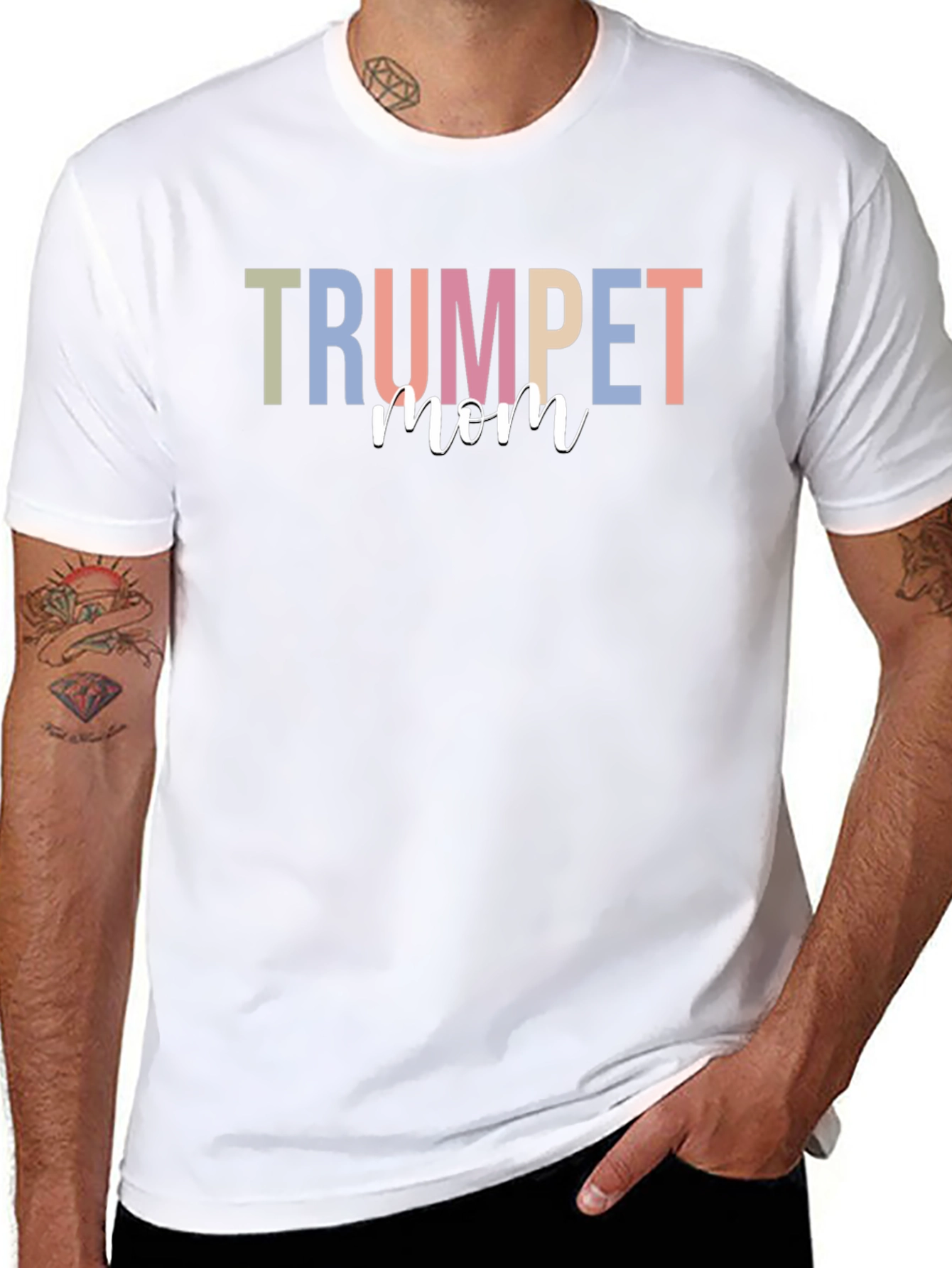 Trumpet Mom Graphic T-Shirt - Band Parent Pride