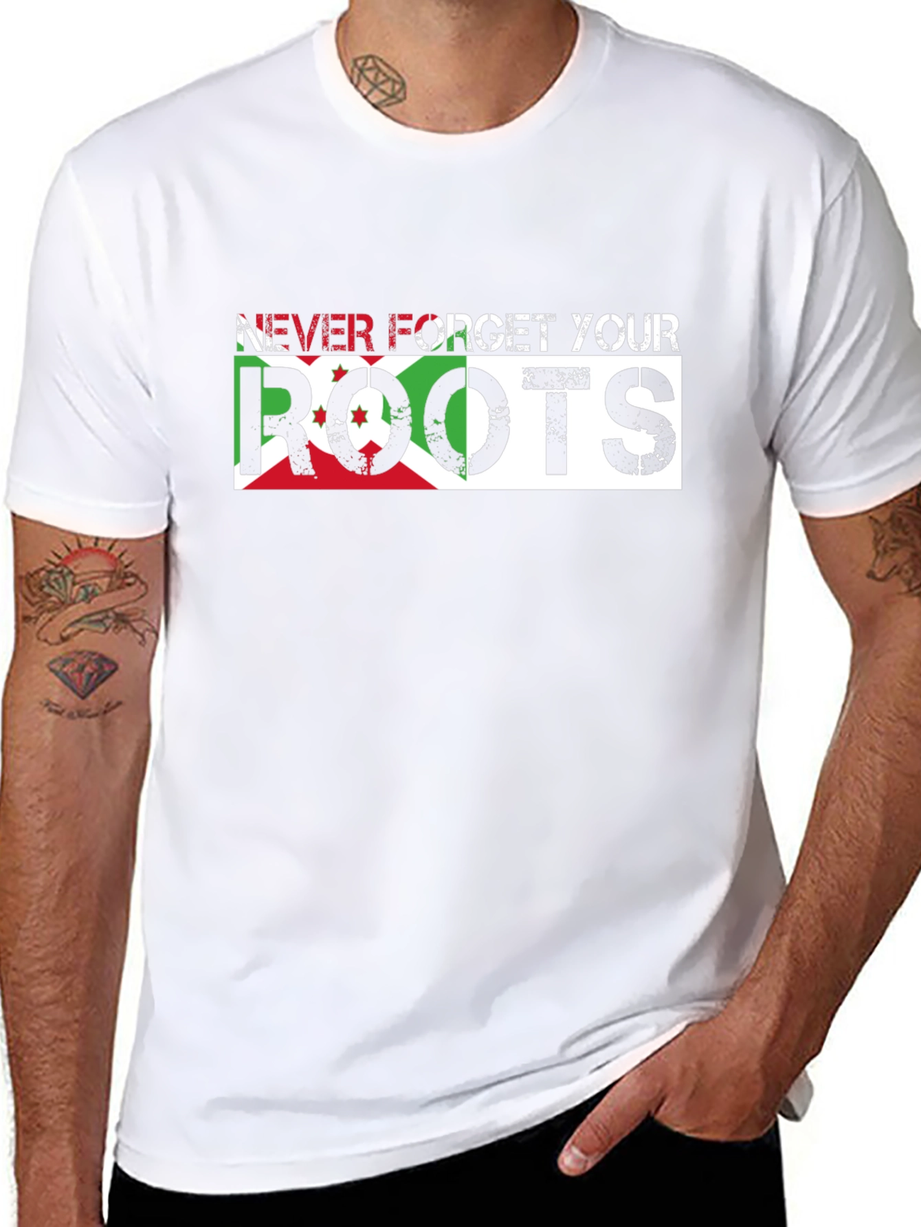 Never Forget Your Roots Burundi Flag T-Shirt