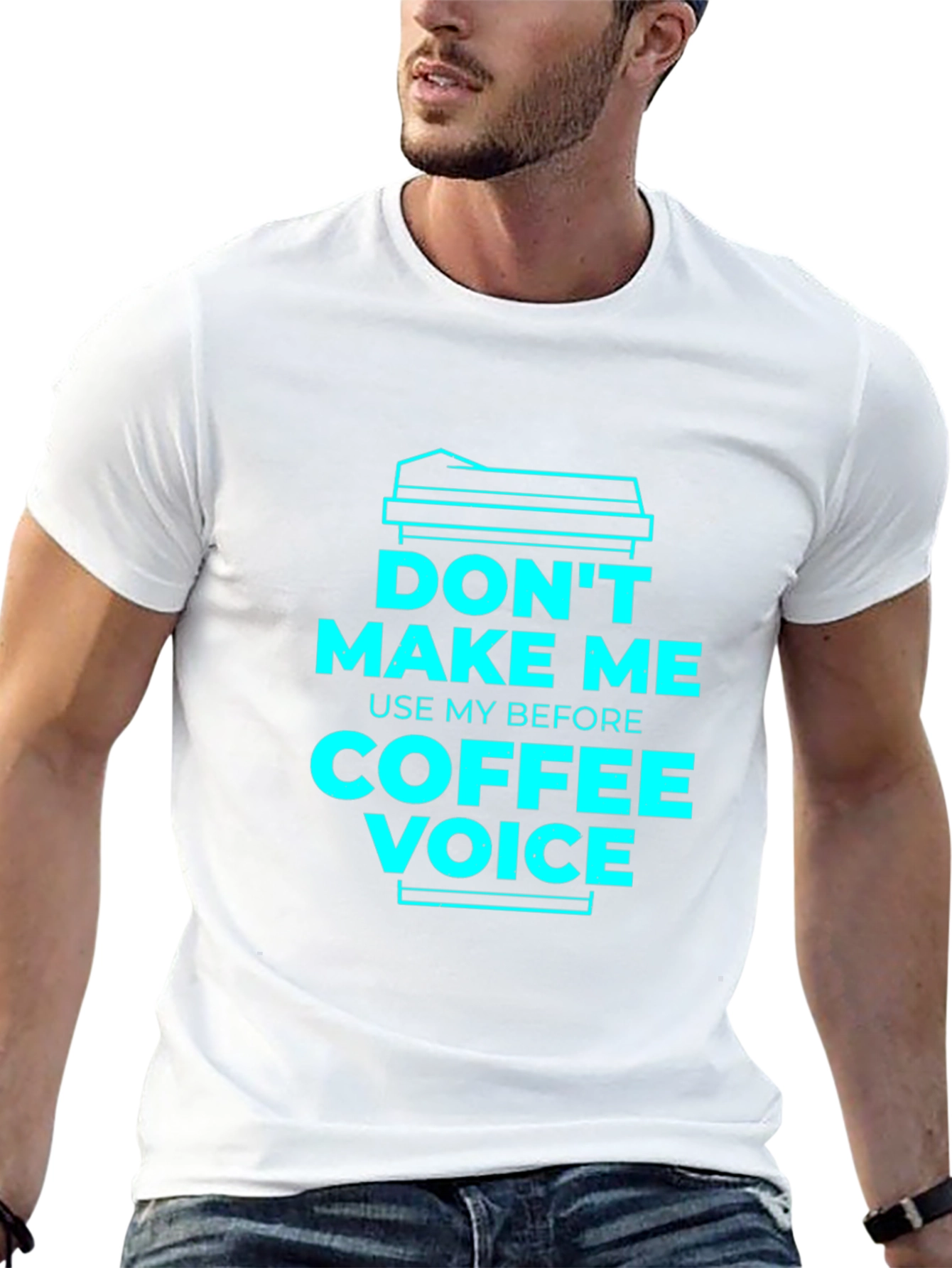 Dont Make Me Use My Coffee Voice Graphic Tee