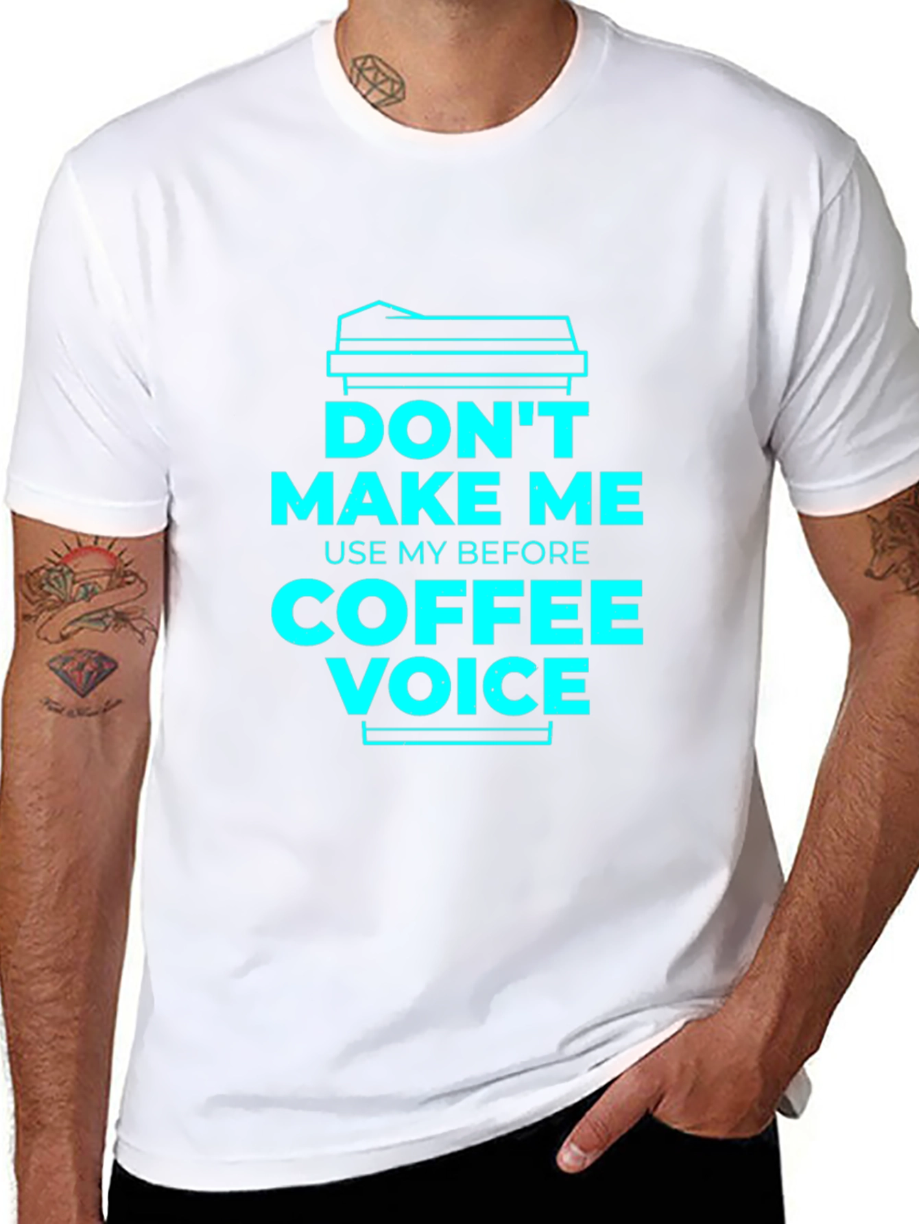 Dont Make Me Use My Coffee Voice Graphic Tee