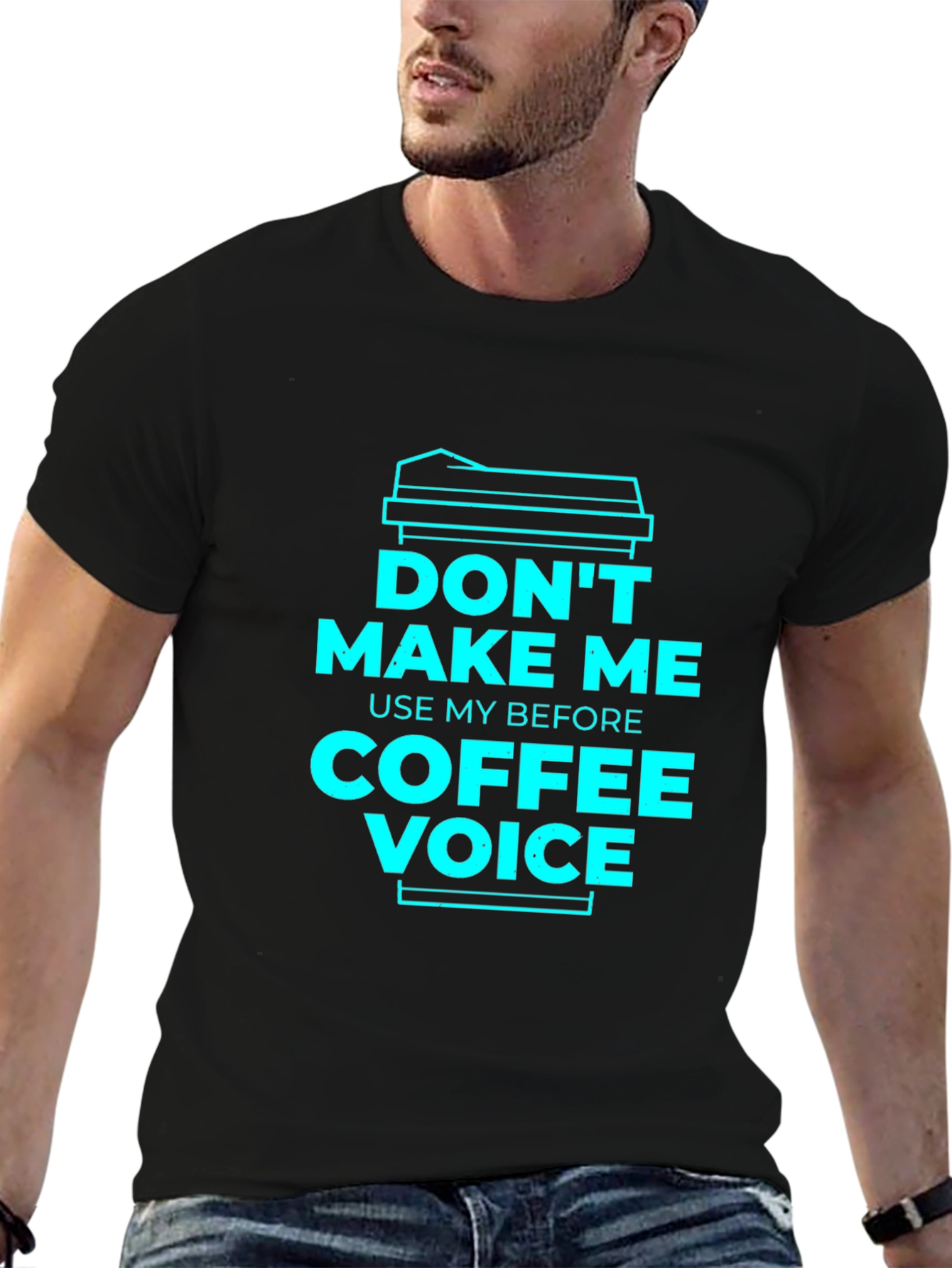 Dont Make Me Use My Coffee Voice Graphic Tee