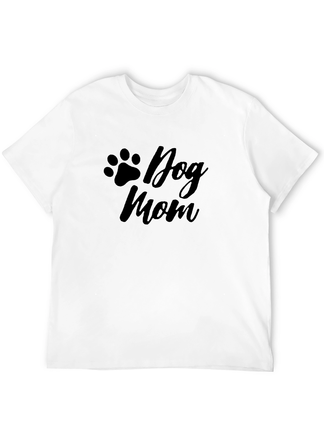 Dog Mom T-Shirt - Black Casual Unisex