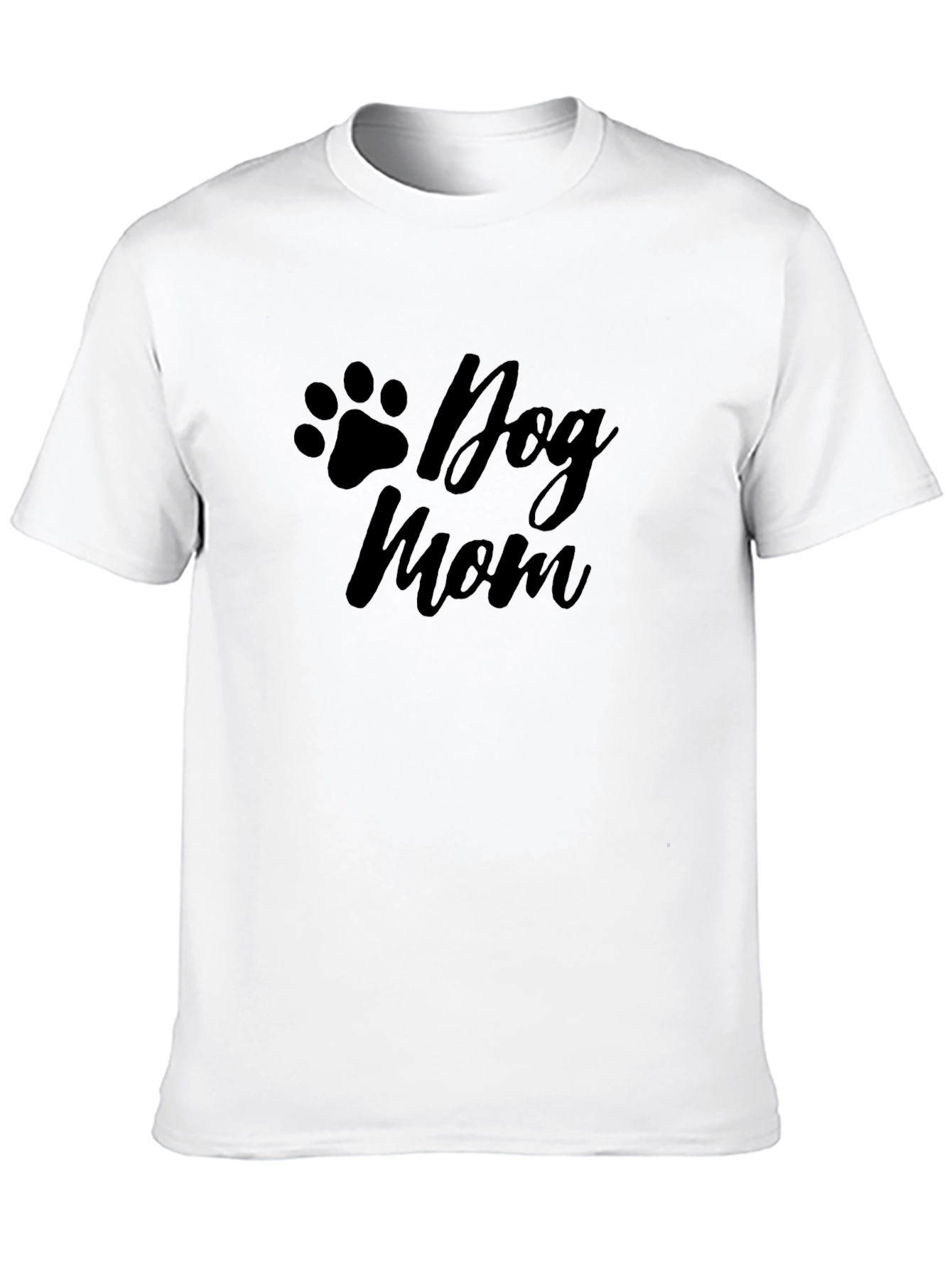 Dog Mom T-Shirt - Black Casual Unisex