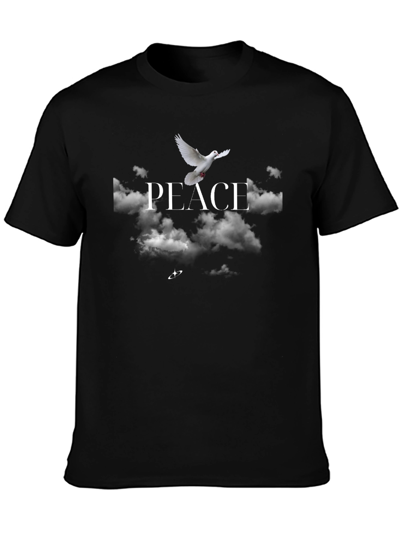 Peace Dove Graphic Tee - Mens Black T-Shirt