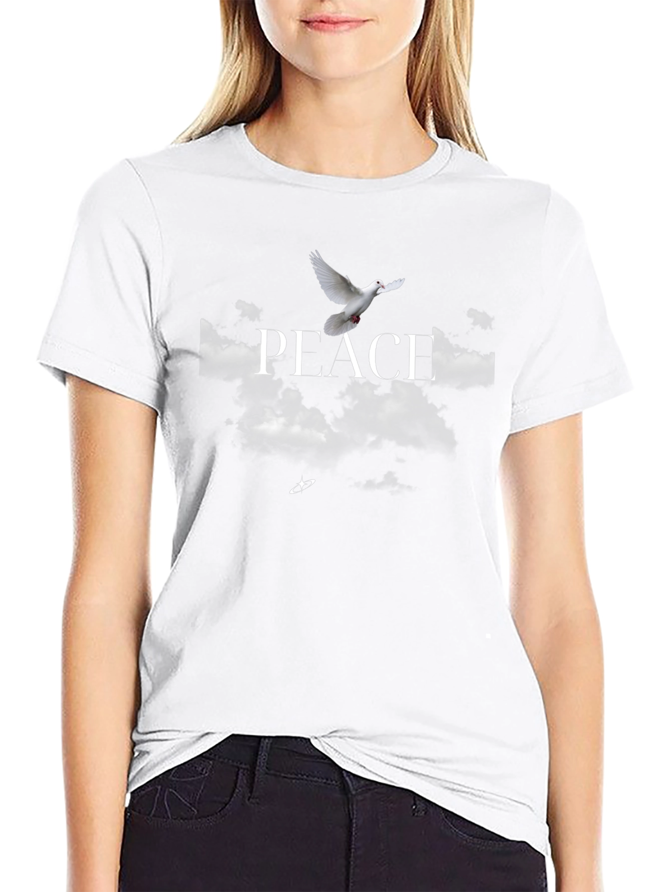 Peace Dove Graphic Tee - Mens Black T-Shirt