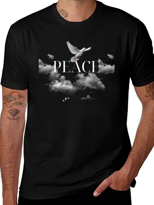 Peace Dove Graphic Tee - Mens Black T-Shirt