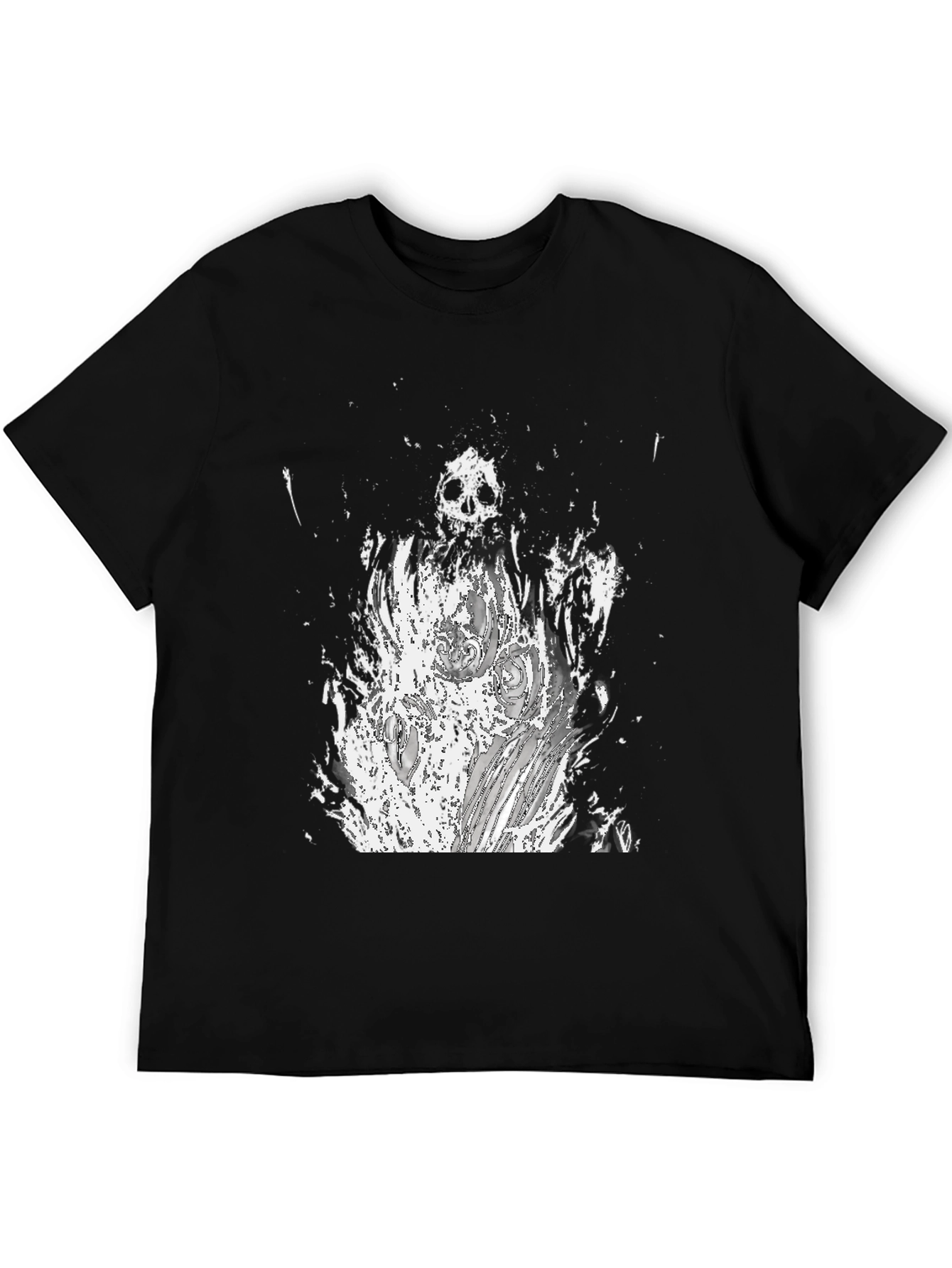 Grim Reaper Graphic Tee - Black Cotton T-Shirt