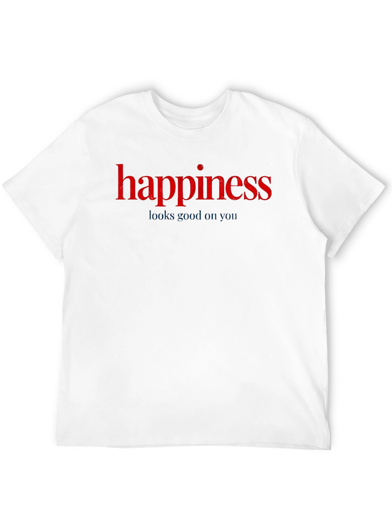 Happiness Graphic Tee - Black Cotton T-Shirt