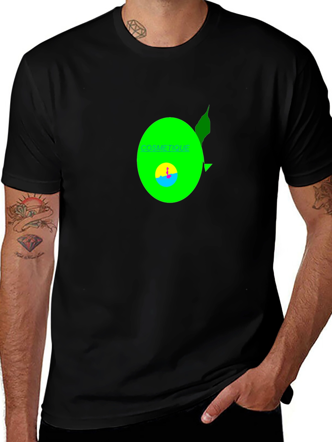 Cosmetique Graphic T-Shirt - Black