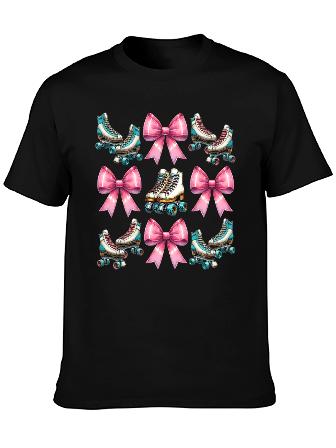 Retro Roller Skate Bow T-Shirt