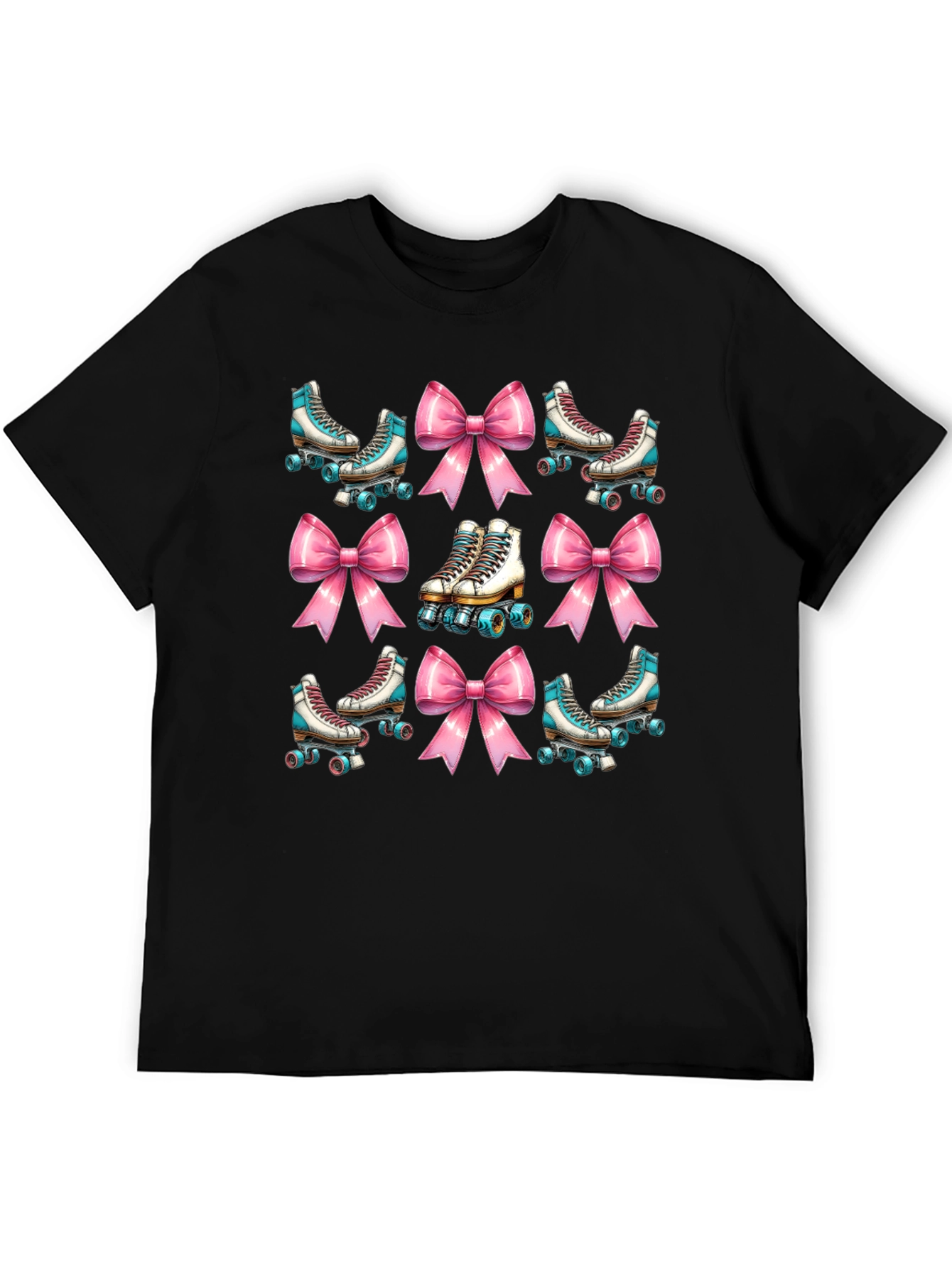 Retro Roller Skate Bow T-Shirt