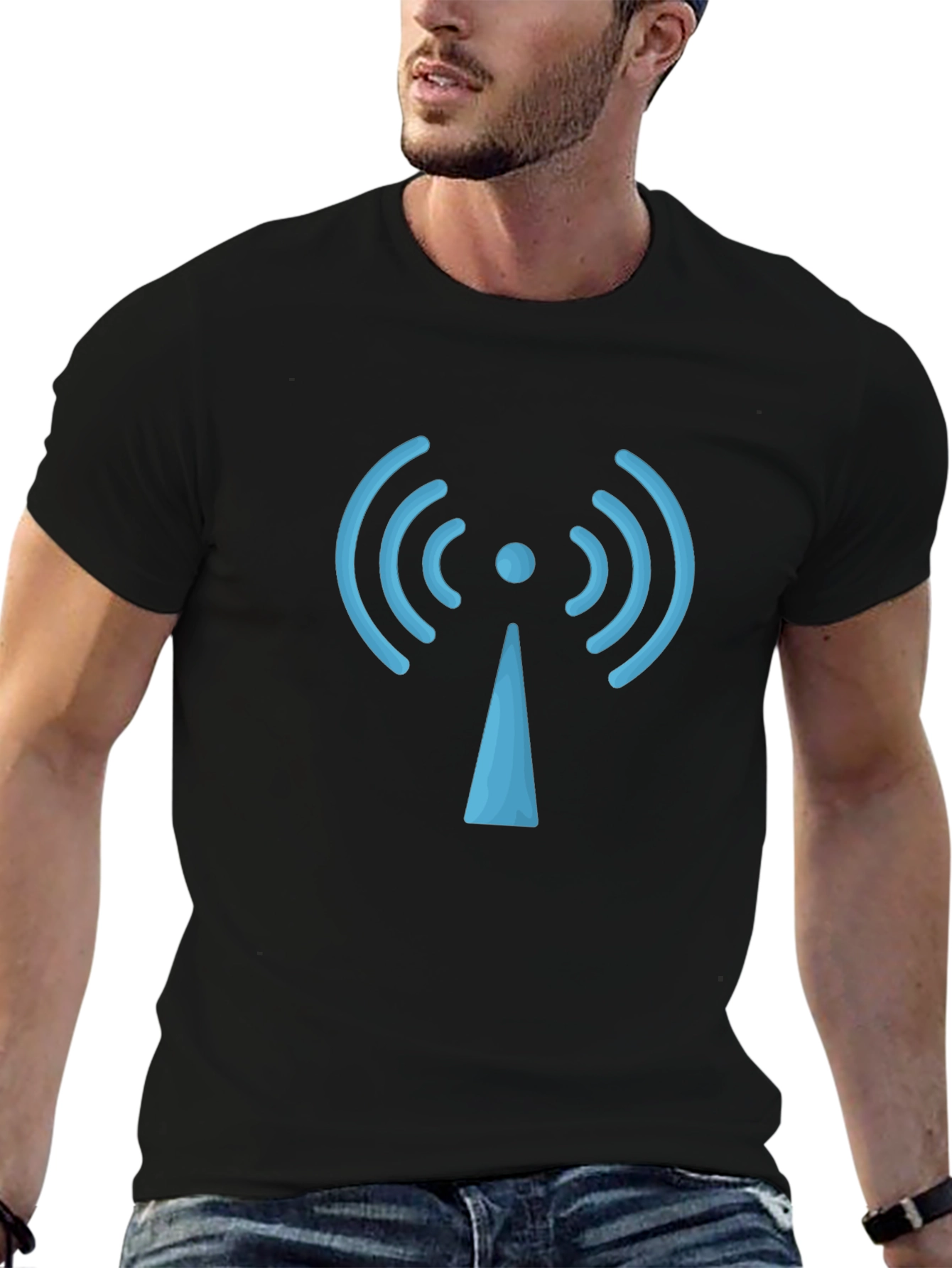 Wireless Signal T-Shirt - Modern Tech Style