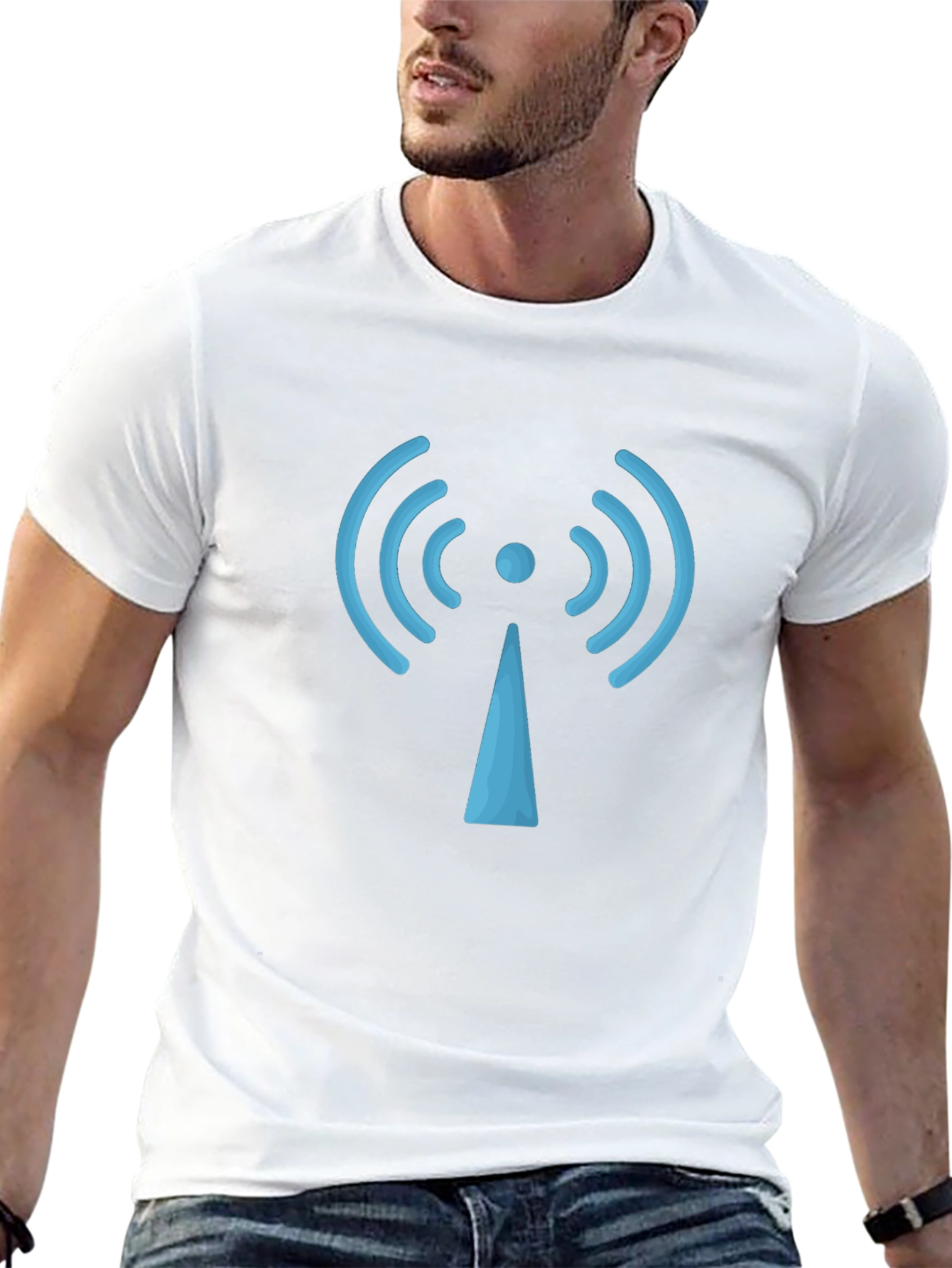 Wireless Signal T-Shirt - Modern Tech Style