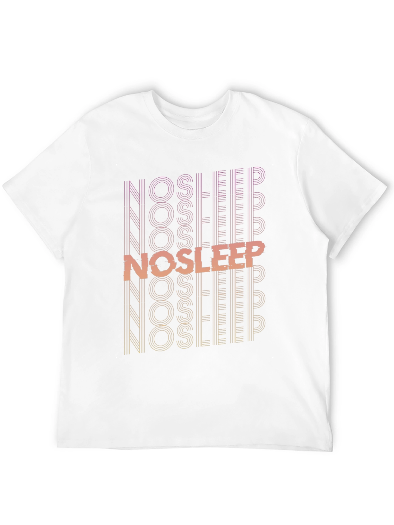 No Sleep Graphic Print Black T-Shirt