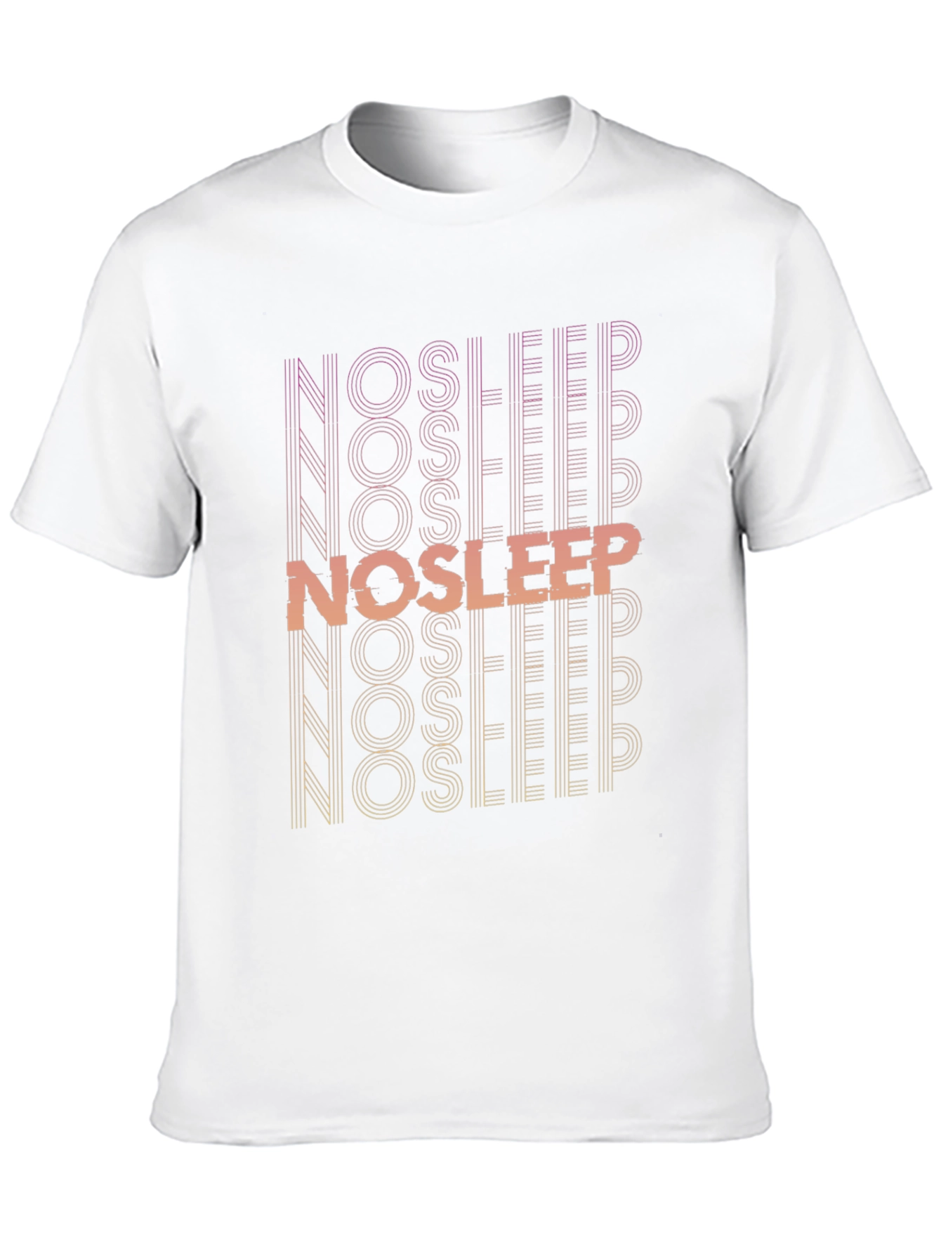 No Sleep Graphic Print Black T-Shirt