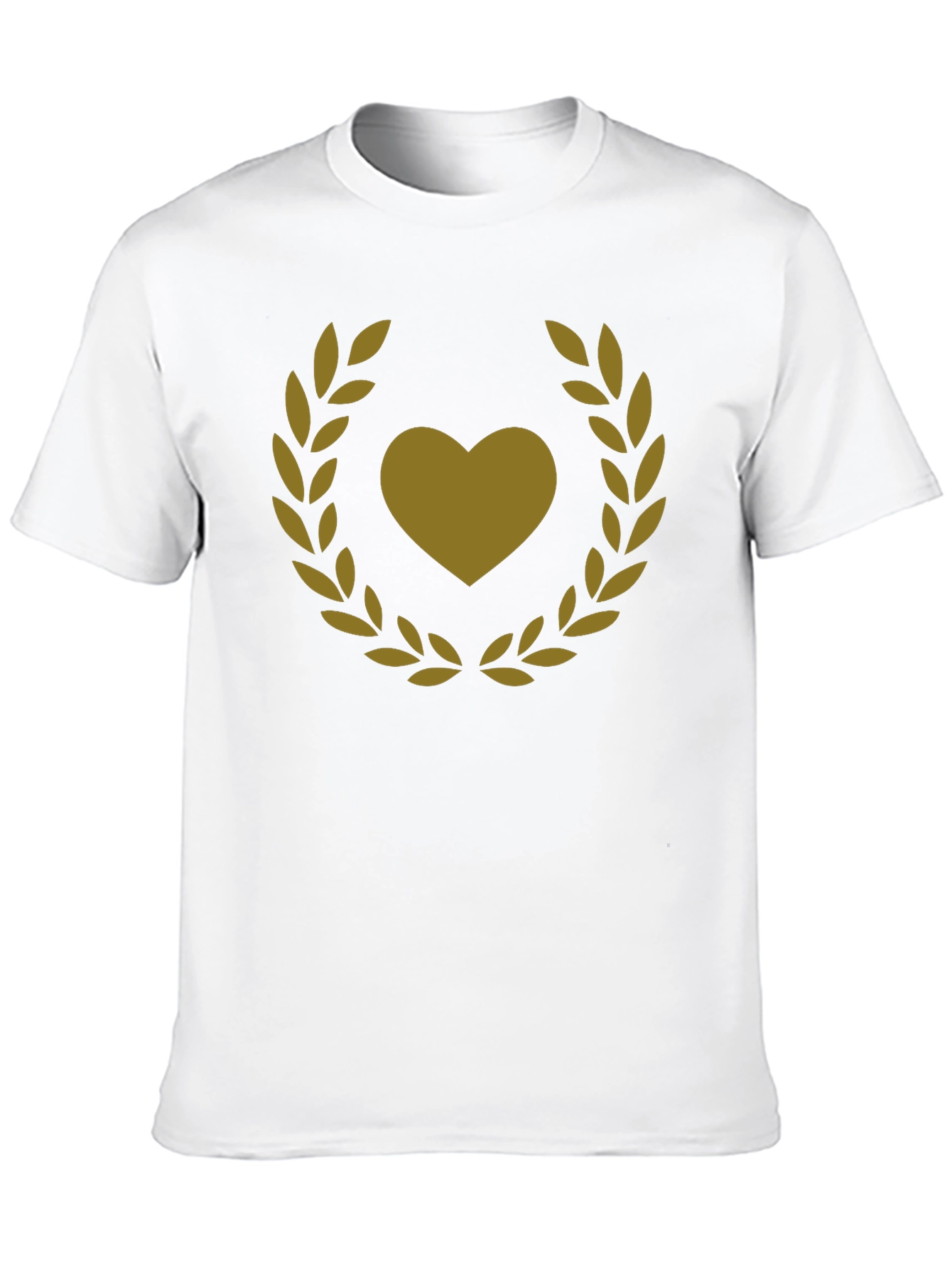 Heart & Laurel Wreath Graphic Black T-Shirt
