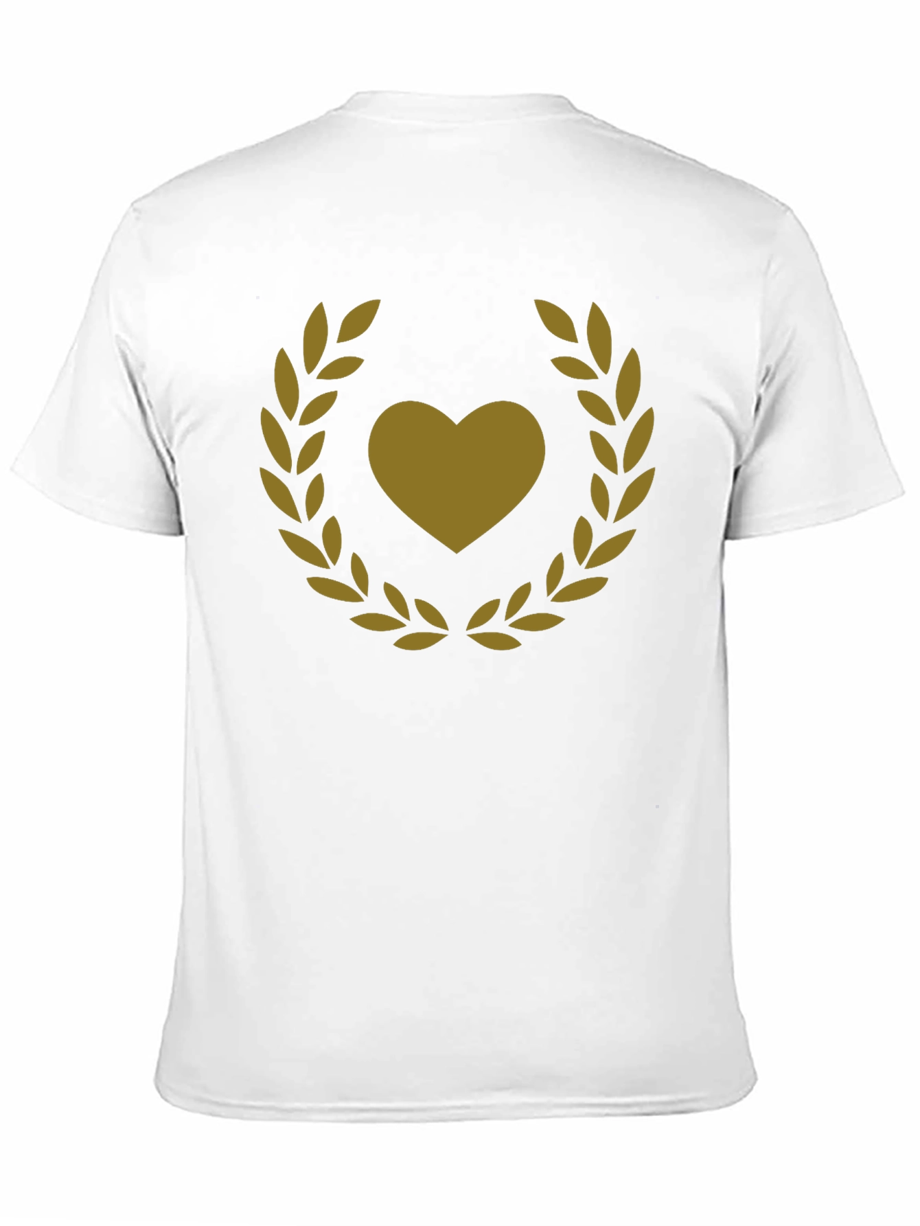 Heart & Laurel Wreath Graphic Black T-Shirt
