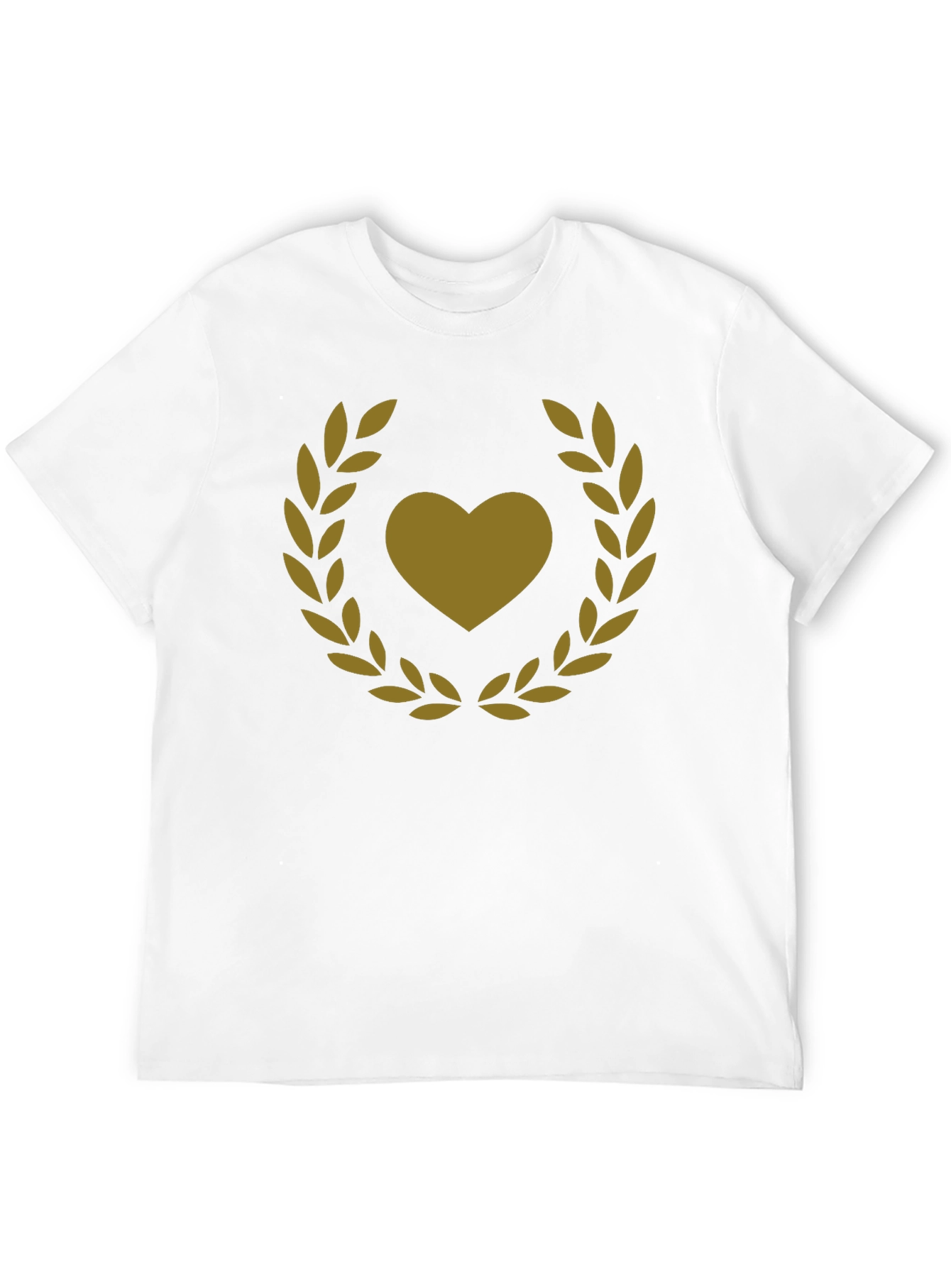 Heart & Laurel Wreath Graphic Black T-Shirt