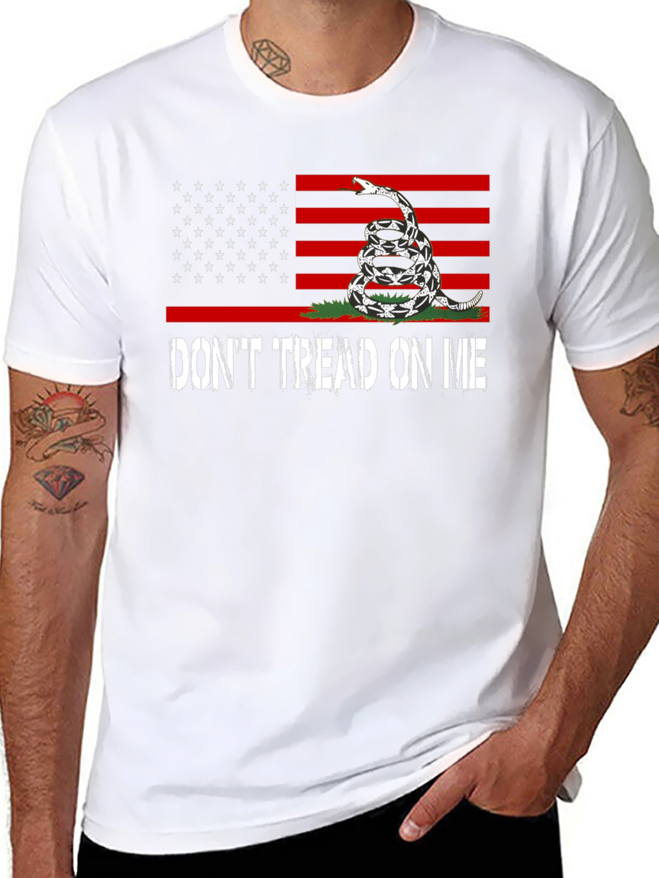 Dont Tread On Me USA Flag Graphic Tee