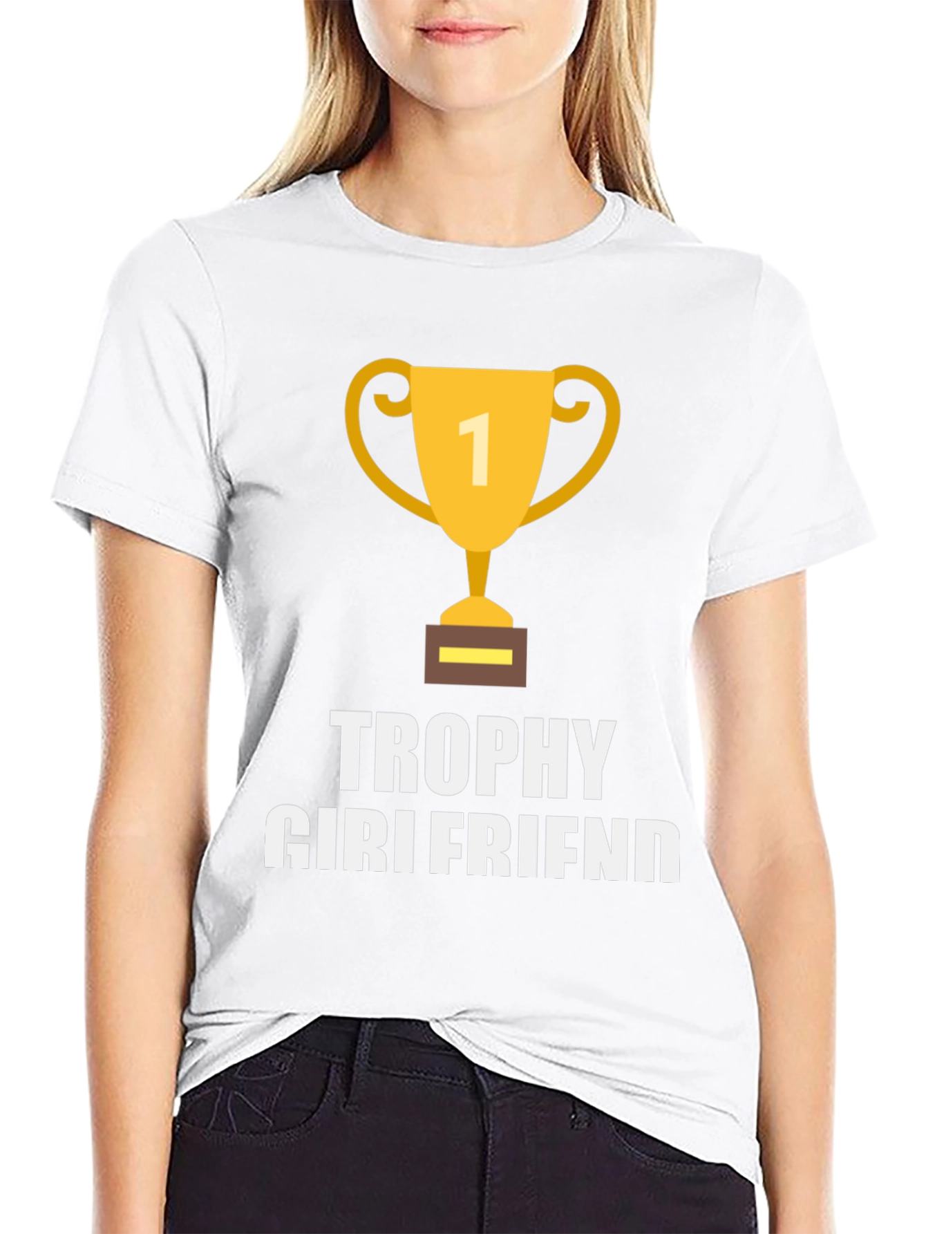 Trophy Girlfriend Graphic T-Shirt - Black