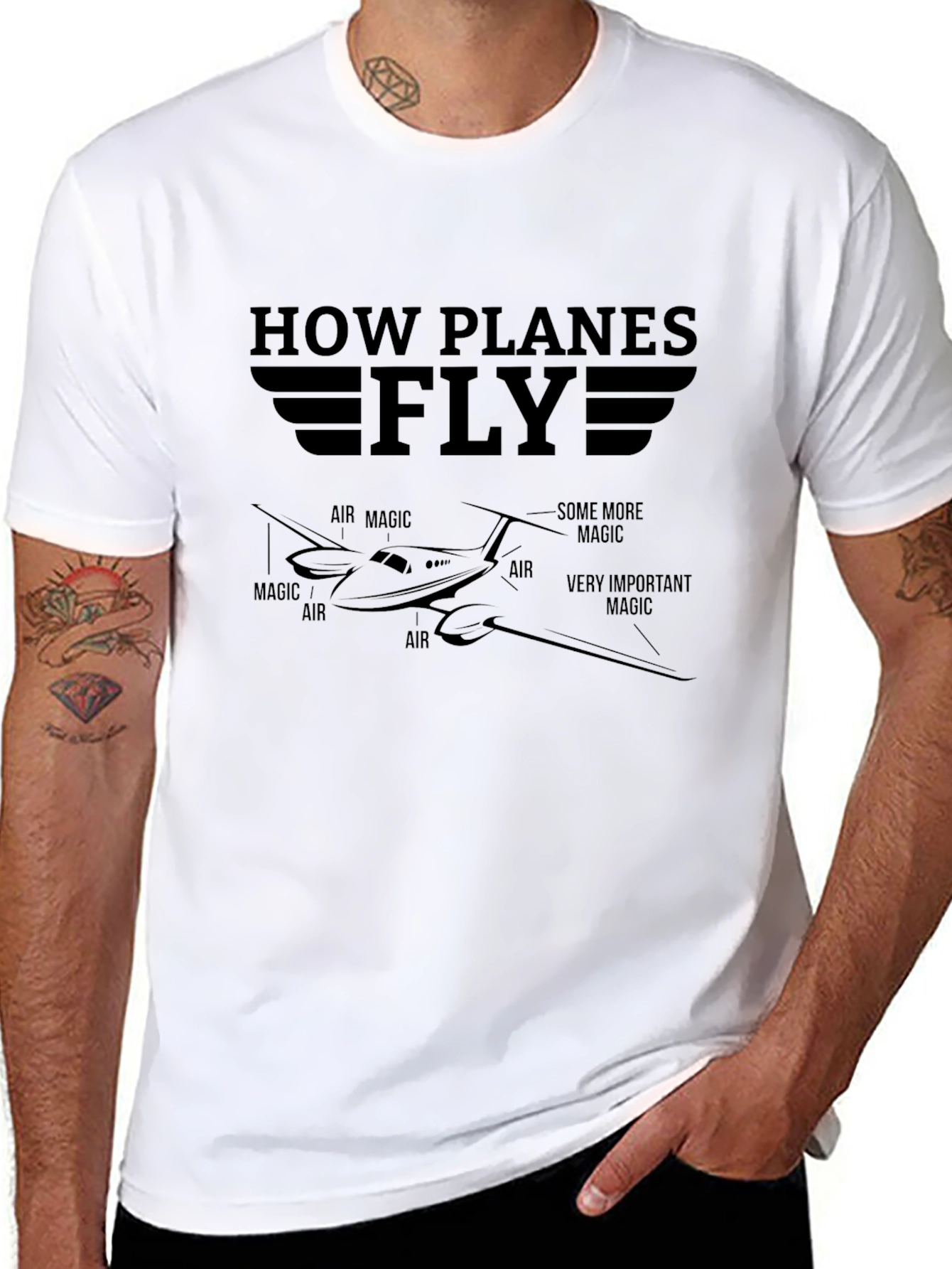 How Planes Fly Funny T-Shirt Aviation Lover Gift
