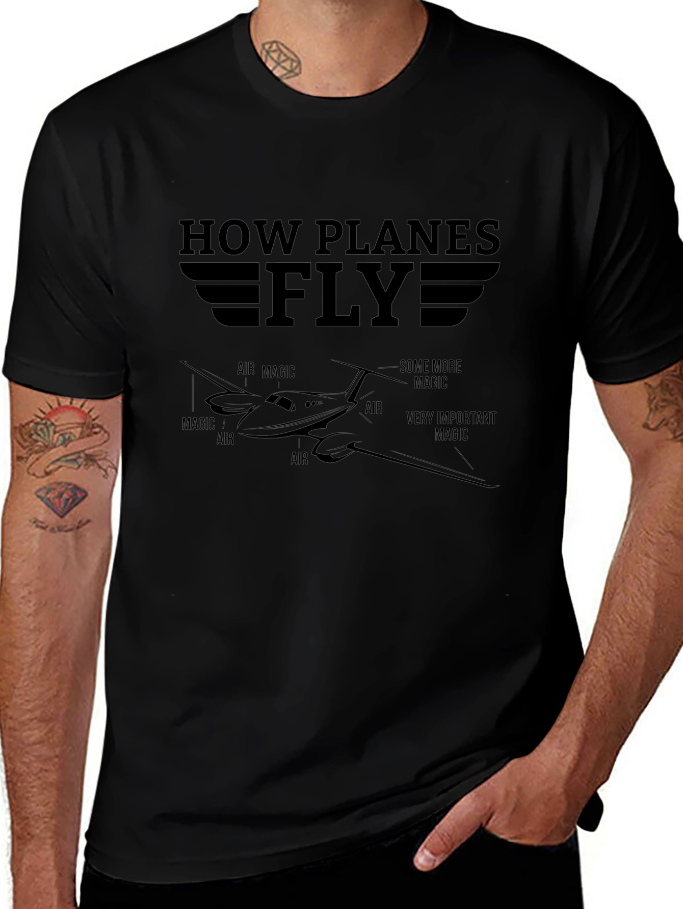 How Planes Fly Funny T-Shirt Aviation Lover Gift