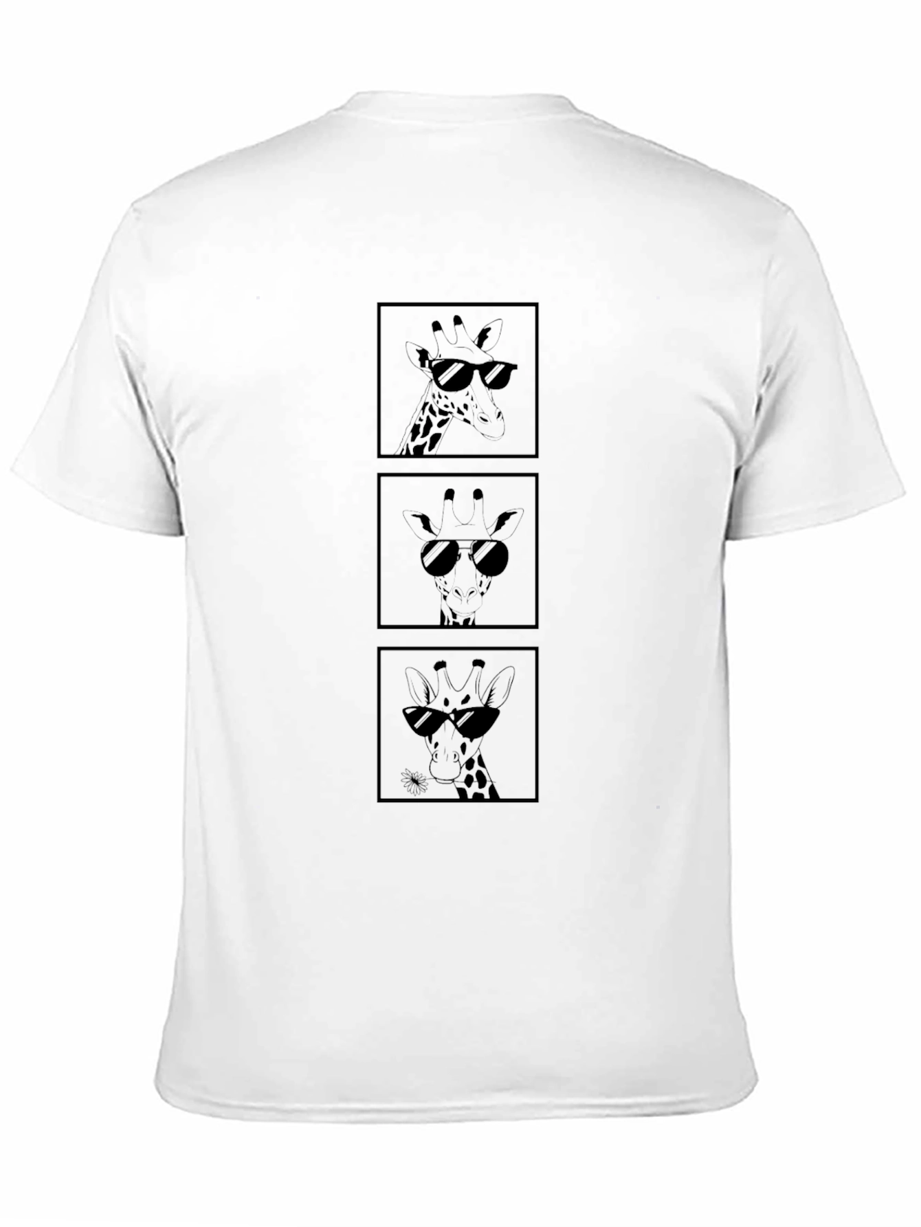 Cool Giraffe Tee - Black Graphic T-Shirt