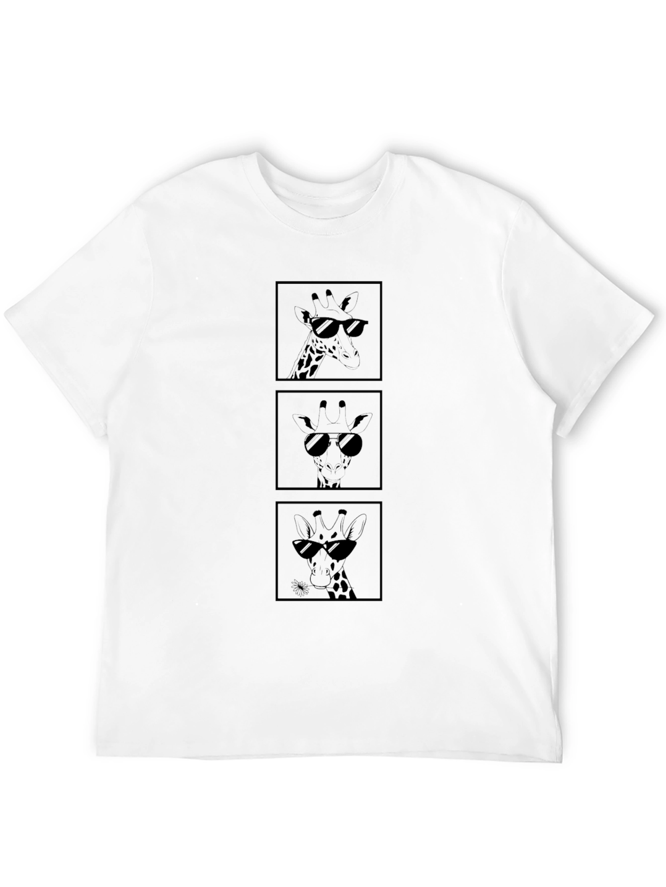 Cool Giraffe Tee - Black Graphic T-Shirt