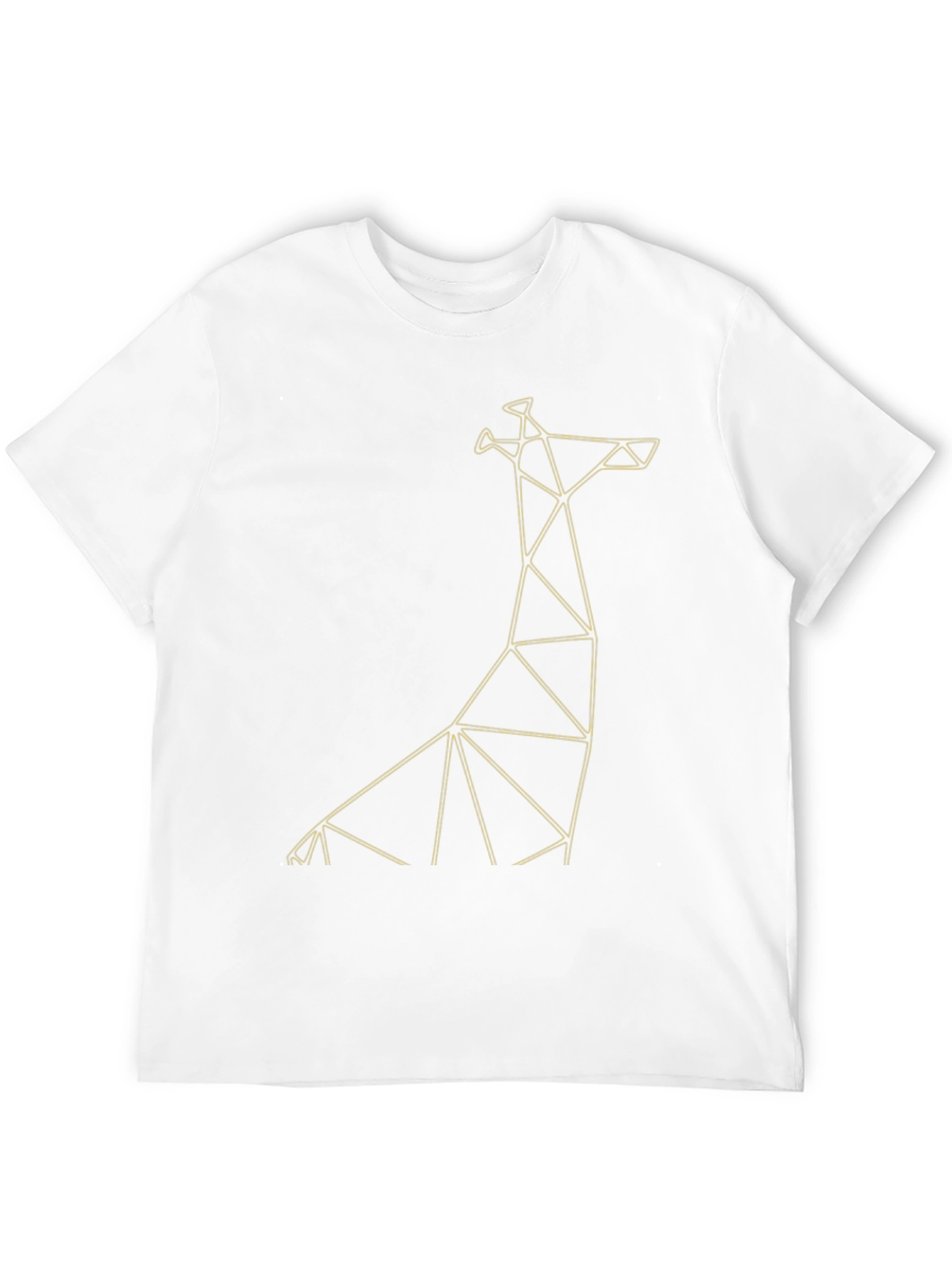 Geometric Giraffe Graphic Tee - Black