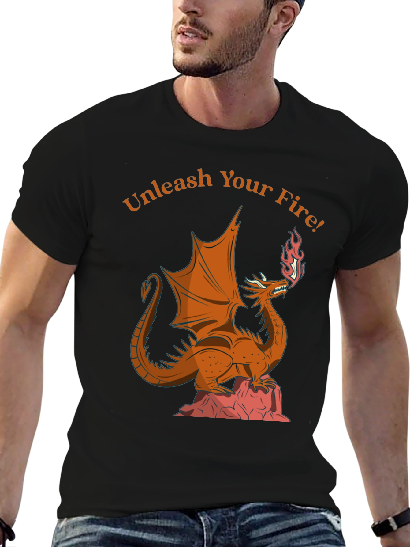 Unleash Your Fire Dragon Graphic Tee