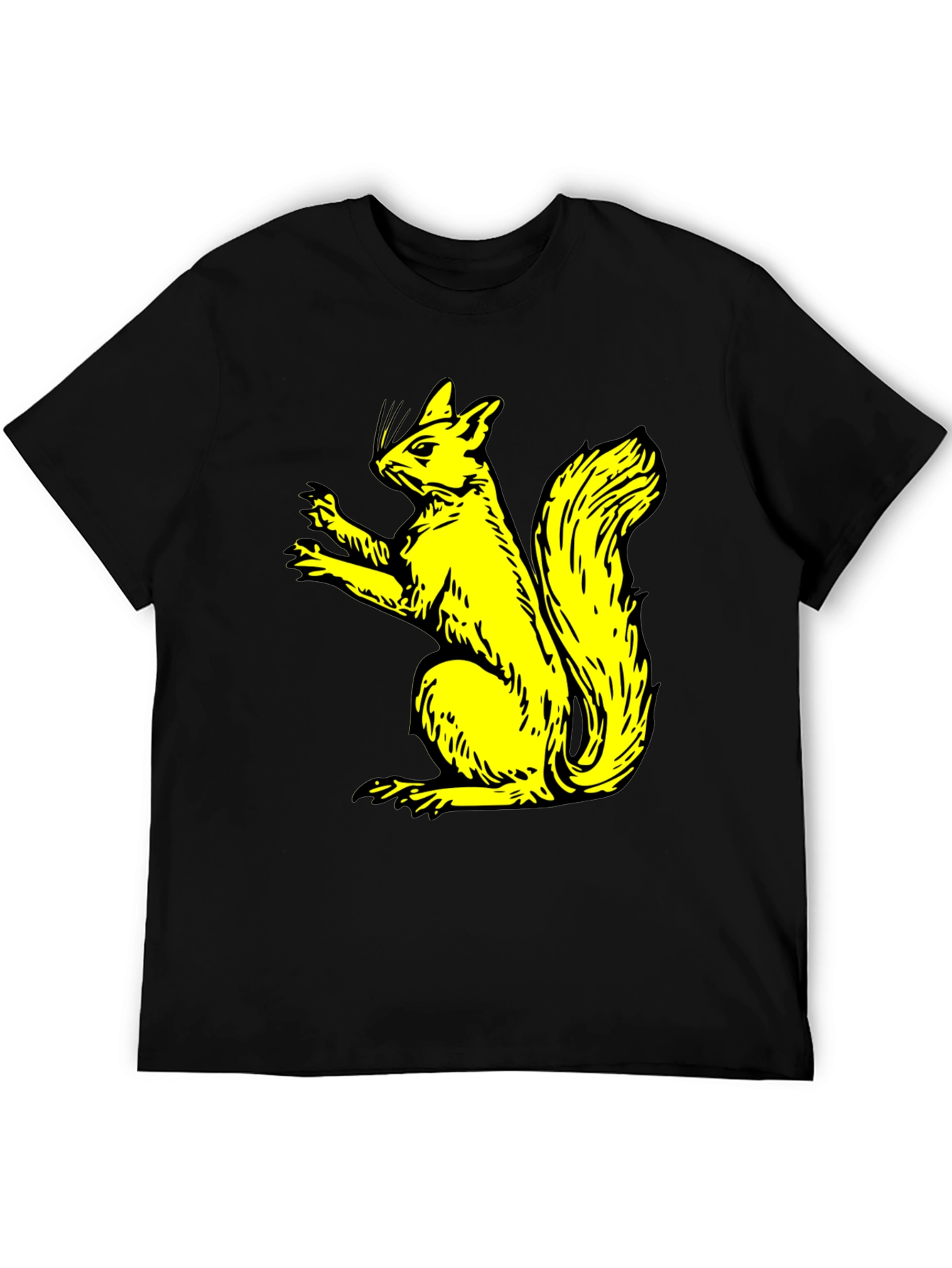 Squirrel Graphic Black T-Shirt