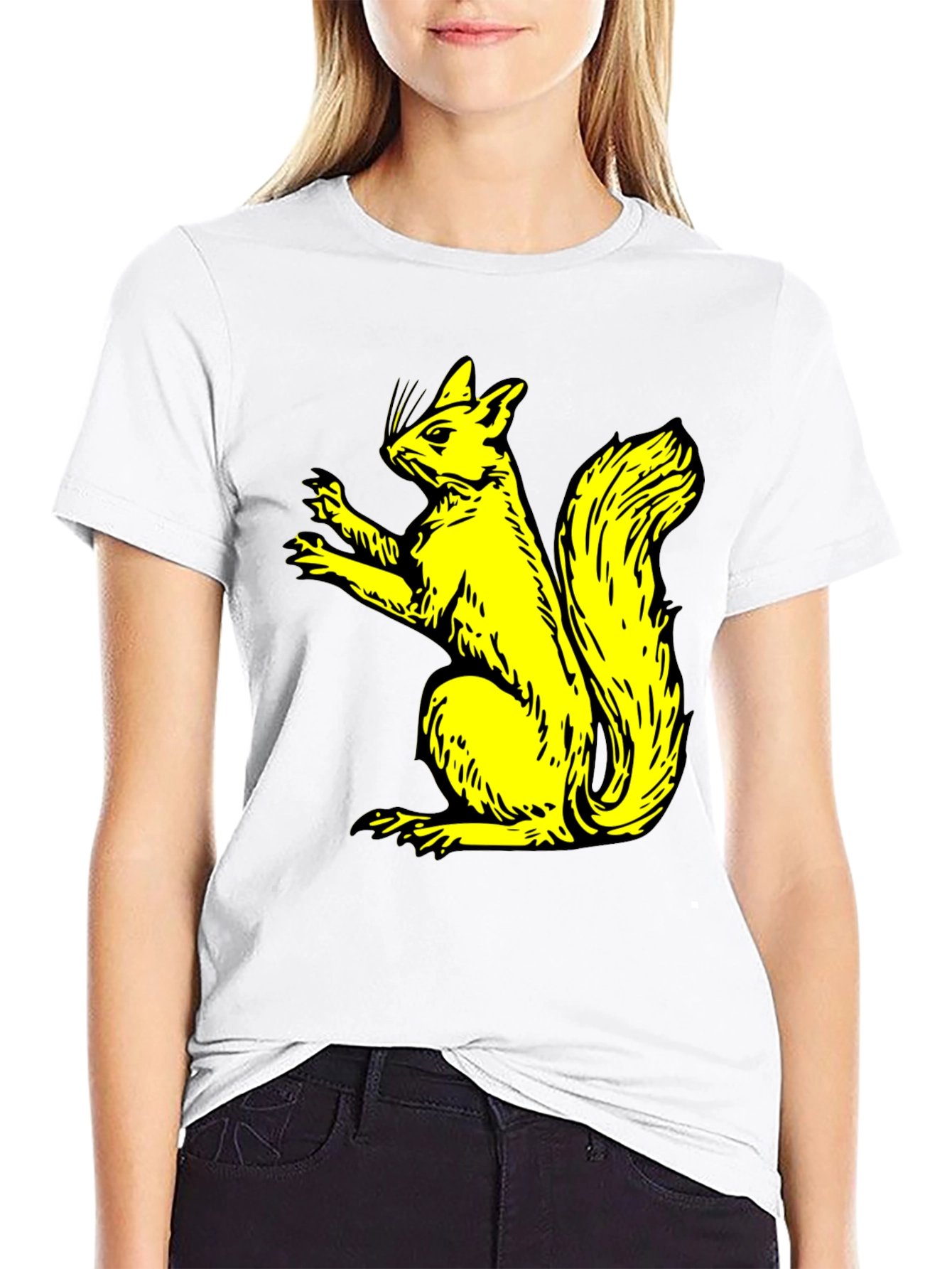 Squirrel Graphic Black T-Shirt
