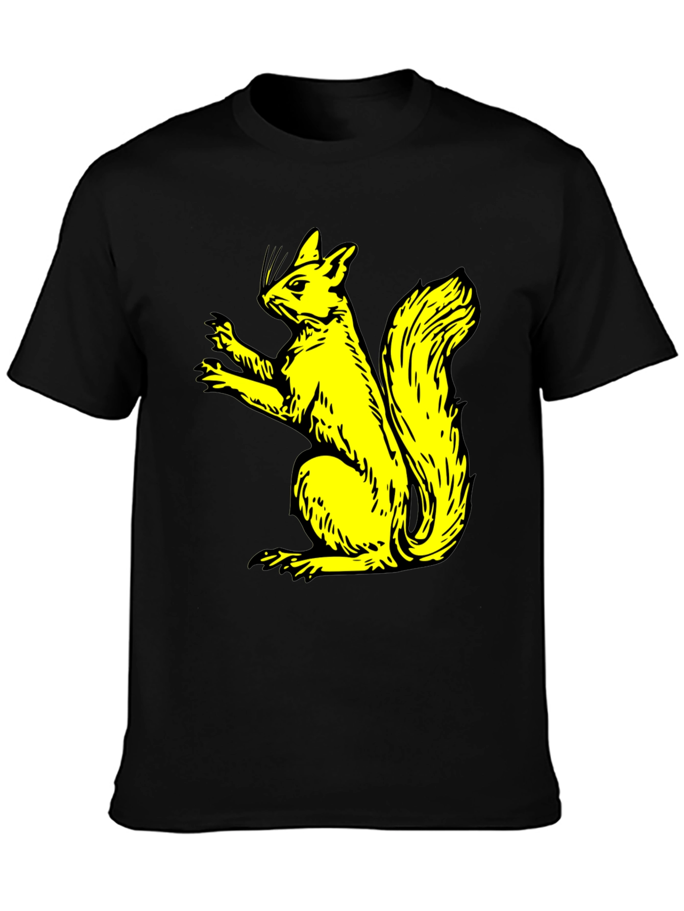 Squirrel Graphic Black T-Shirt