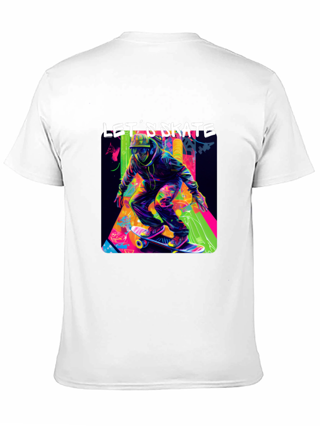 Lets Skate Graphic Tee - Cool Skater Design